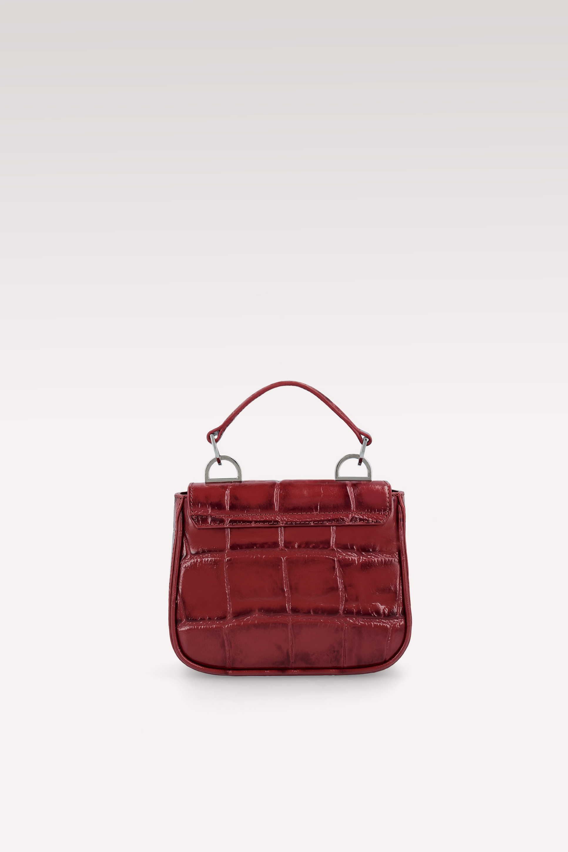 MILLY CHERRY COCCO EMBOSSED LEATHER MINI BAG