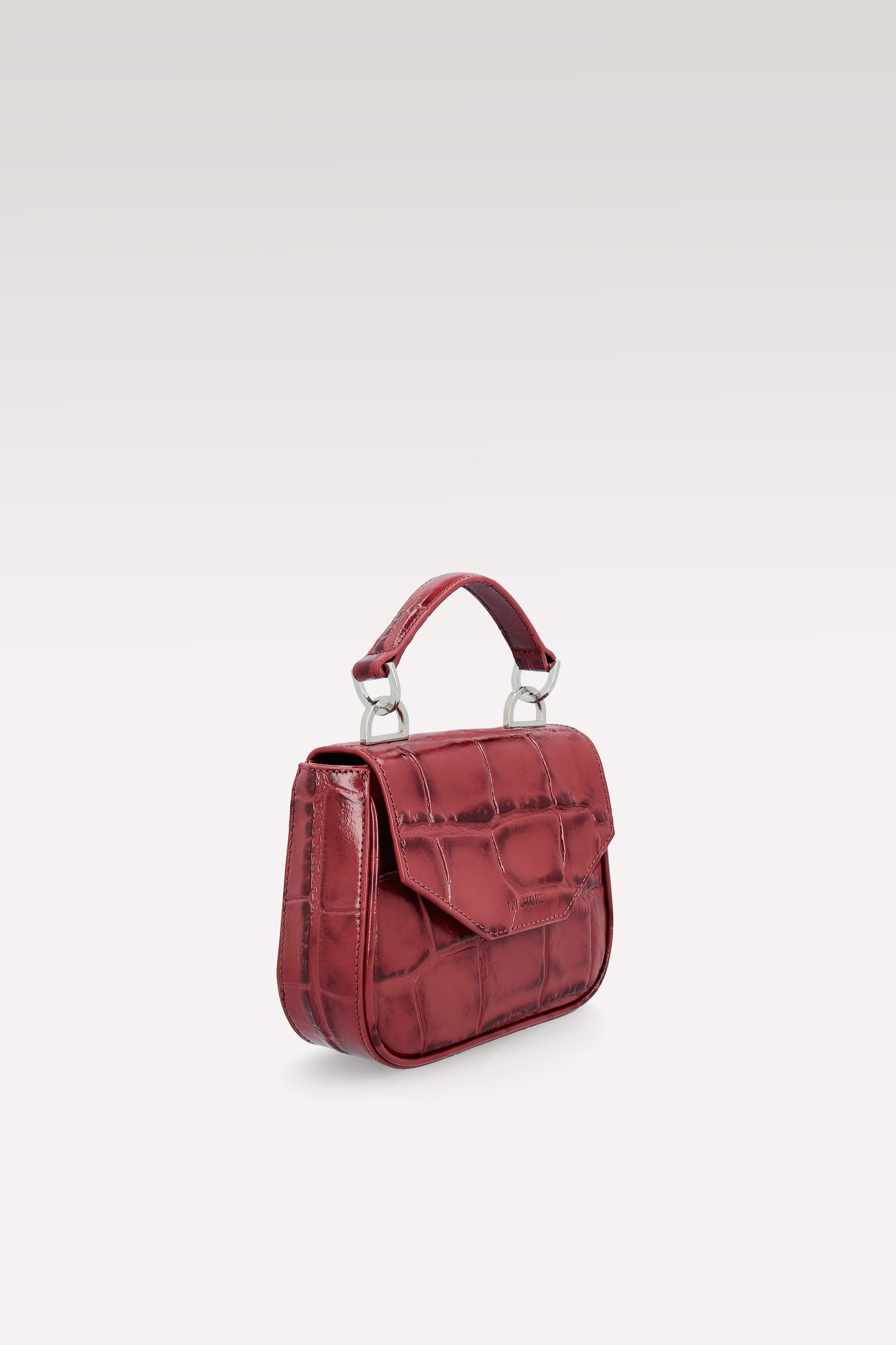 MILLY CHERRY COCCO EMBOSSED LEATHER MINI BAG
