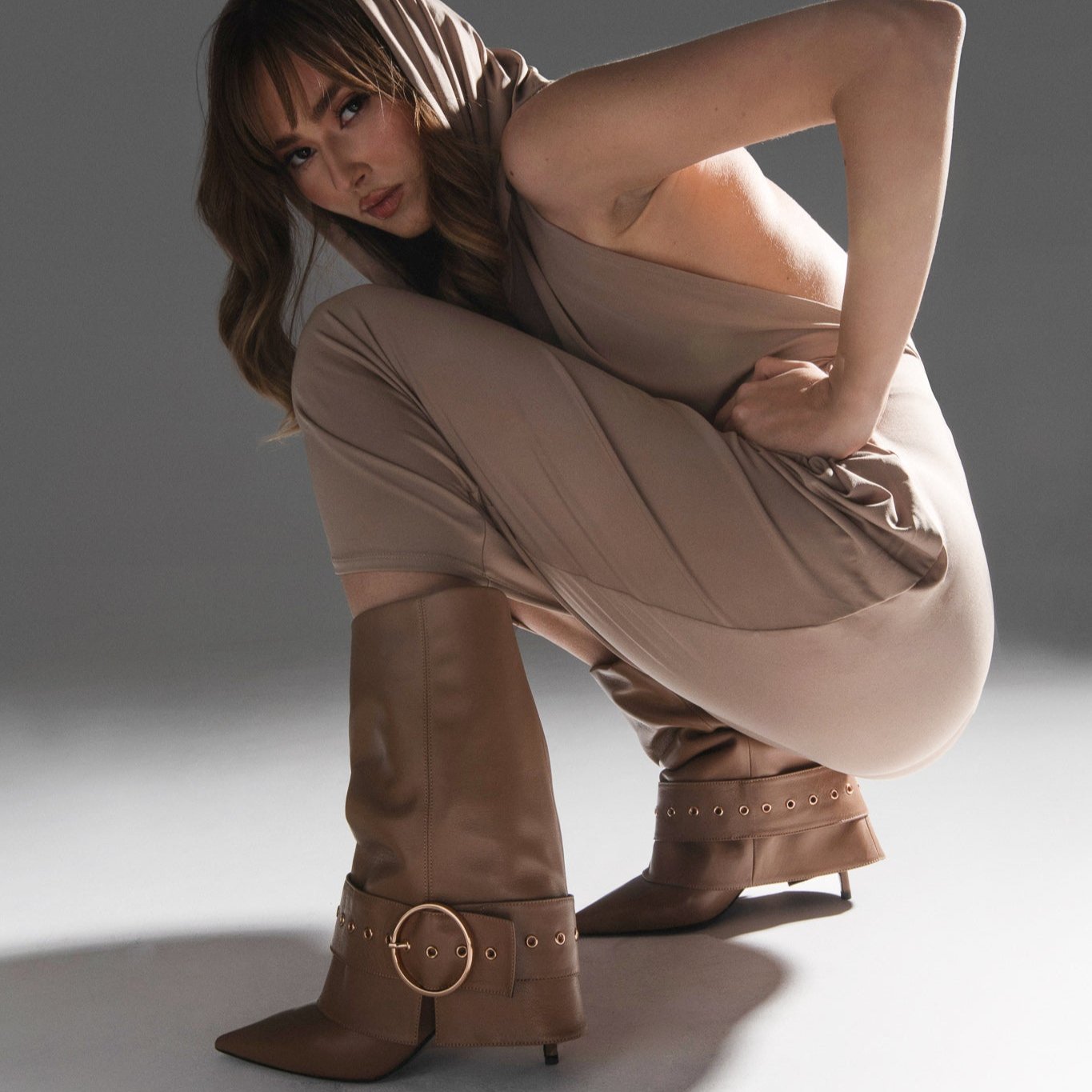 MIA 06 BROWN SMOOTH LEATHER BOOTS