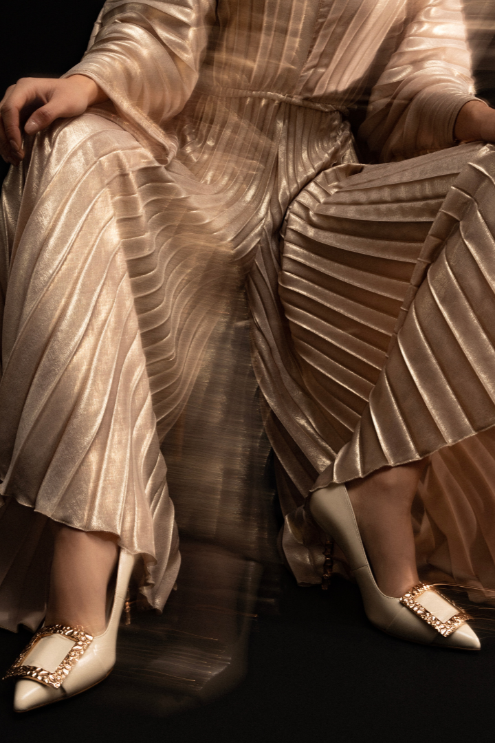 ASTRID DEC ACC 02 IVORY GLOSS LEATHER PUMPS