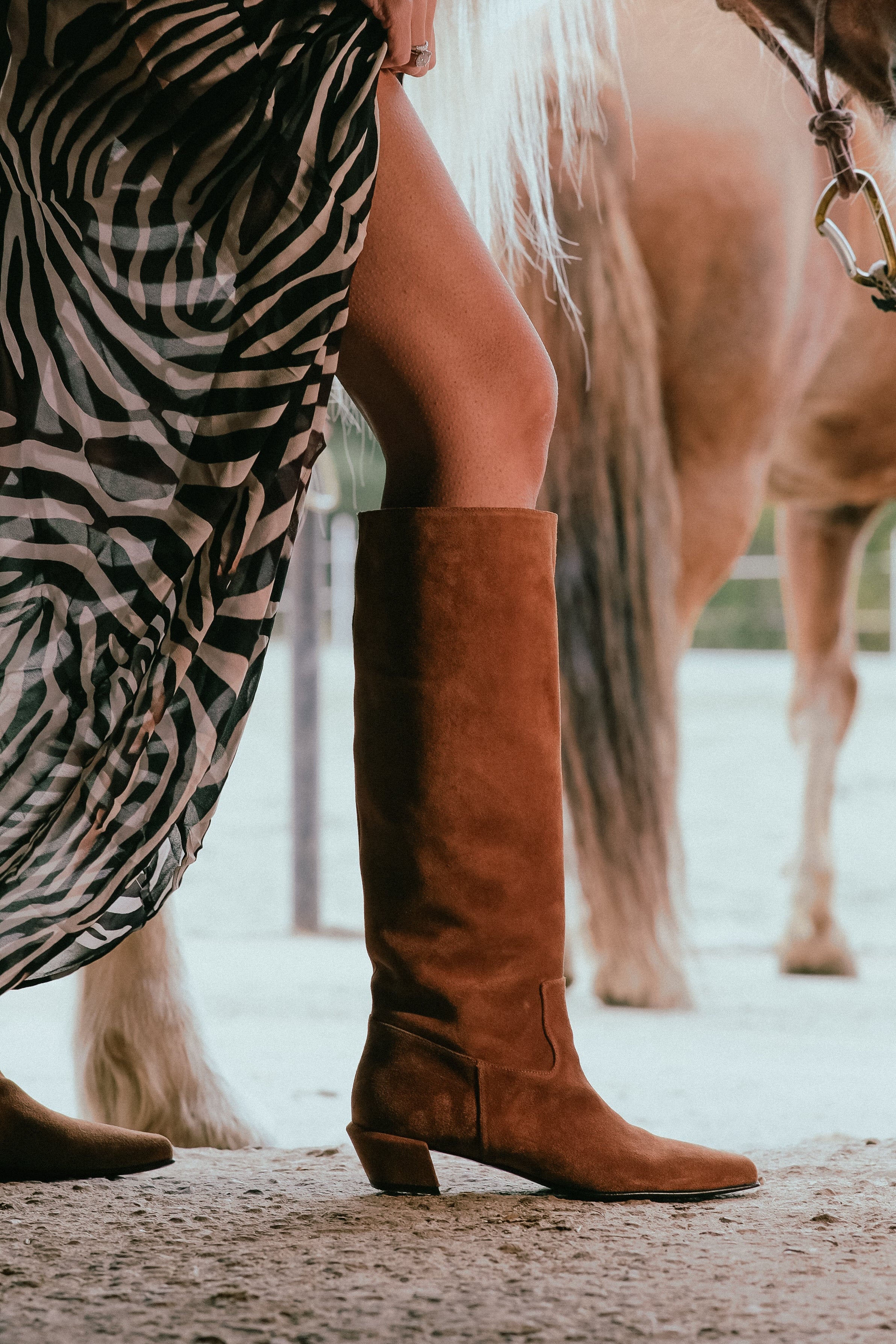 ELOISE BROWN SUEDE LEATHER BOOTS