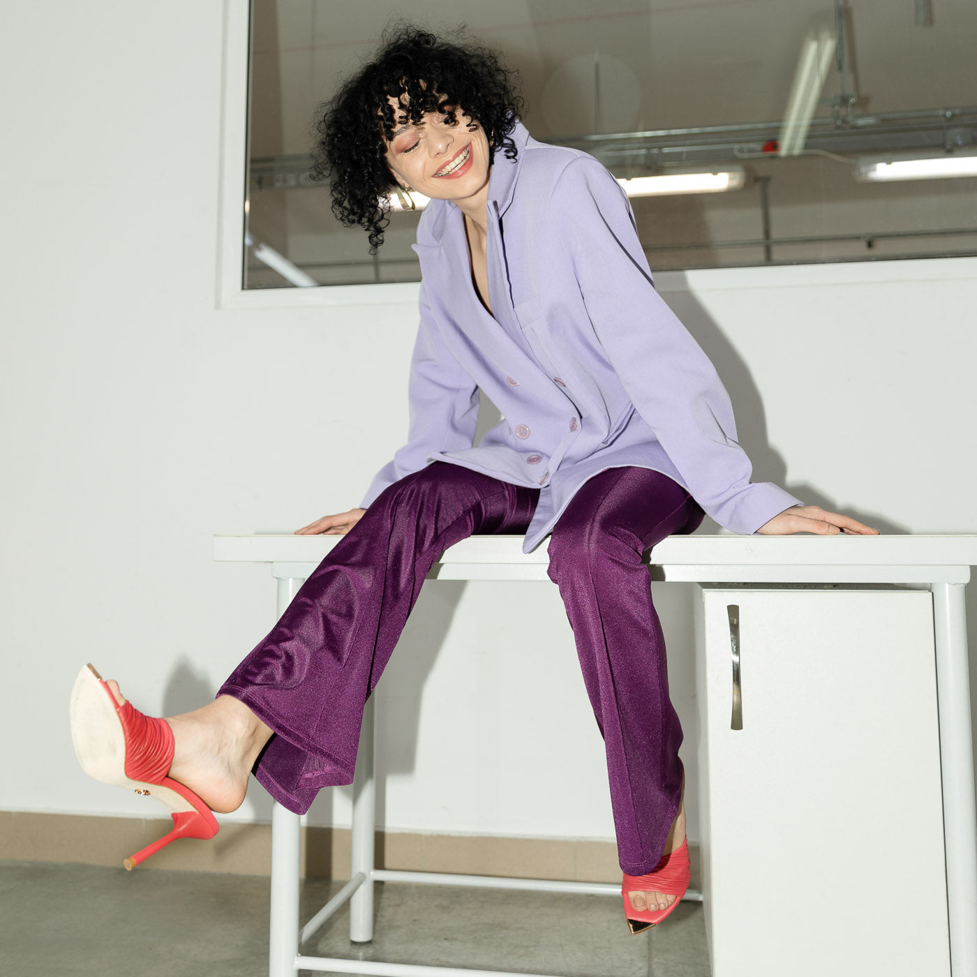 ANNY 03 FUCHSIA LEATHER SANDALS