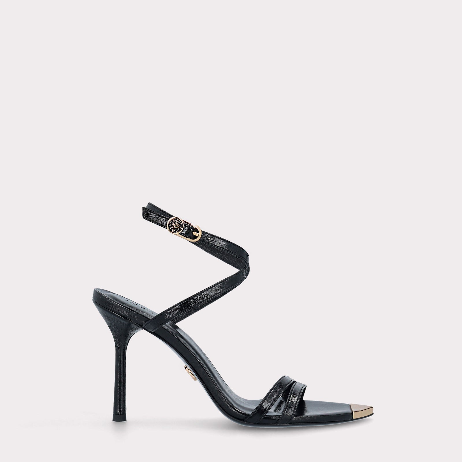 SANDALI IN PELLE NERA ANNY 10