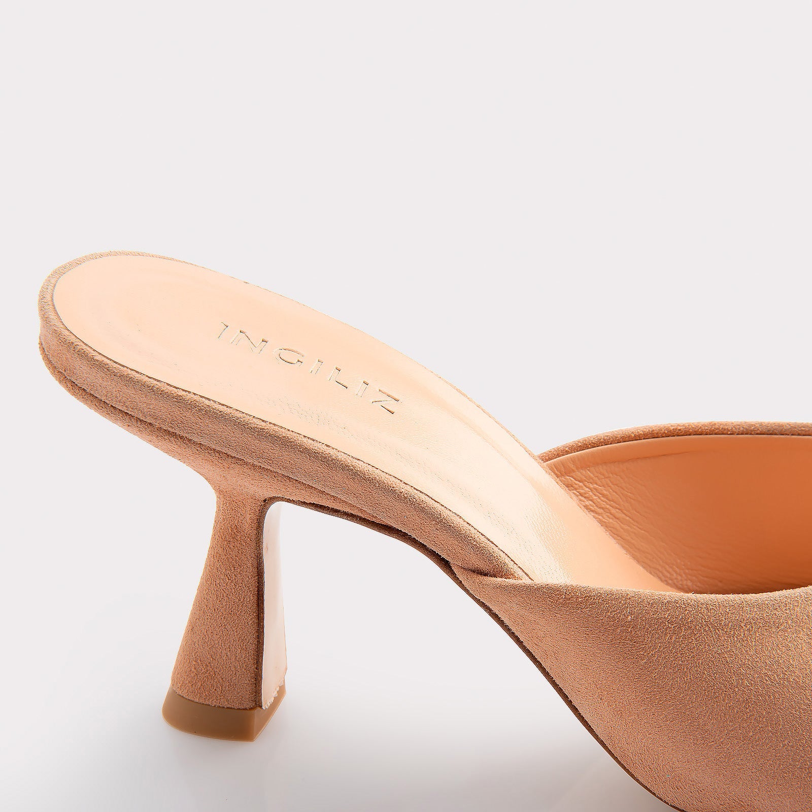 RENY BEIGE SUEDE LEATHER MULES