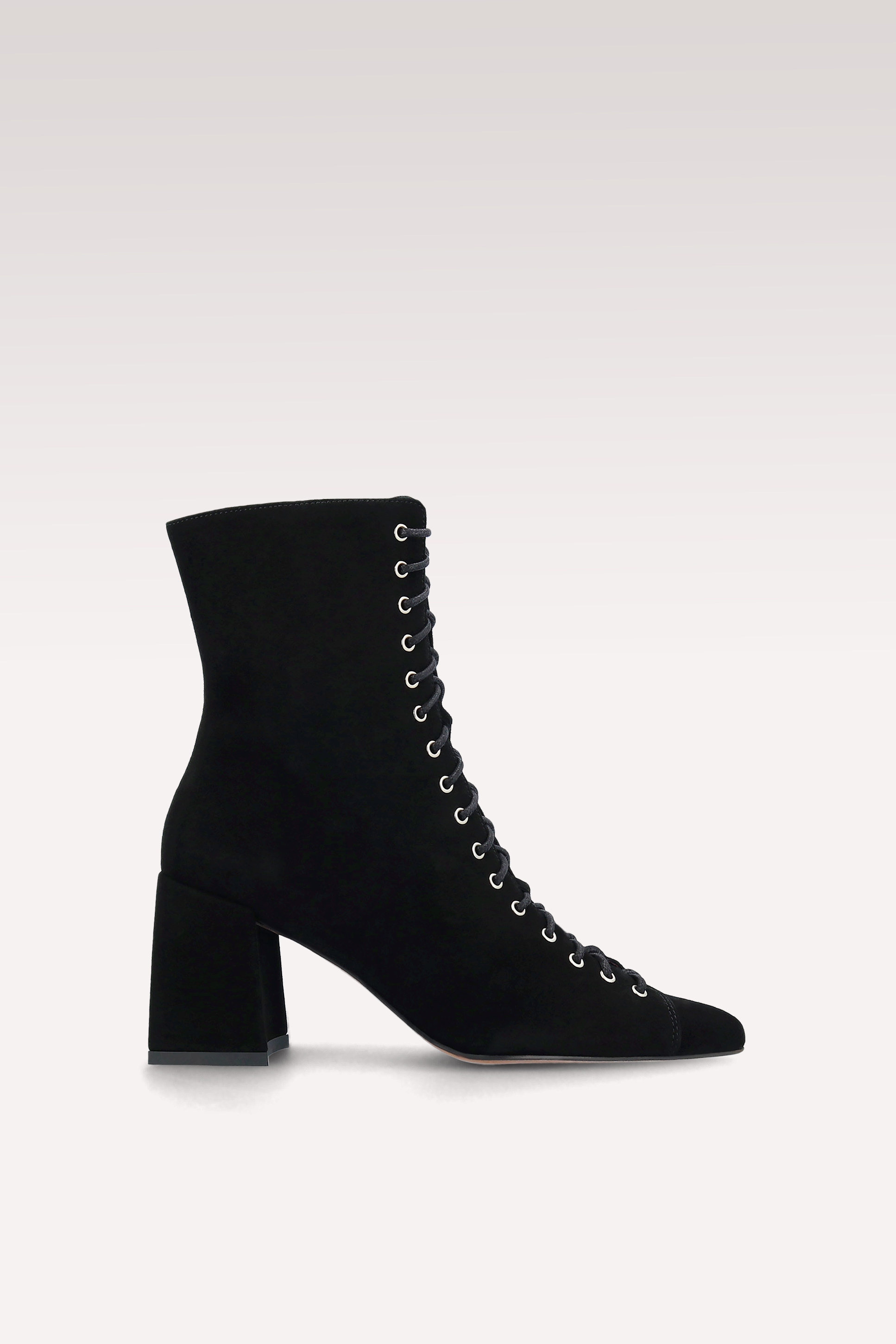 JOLIE 01 BLACK SUEDE LEATHER ANKLE BOOTS