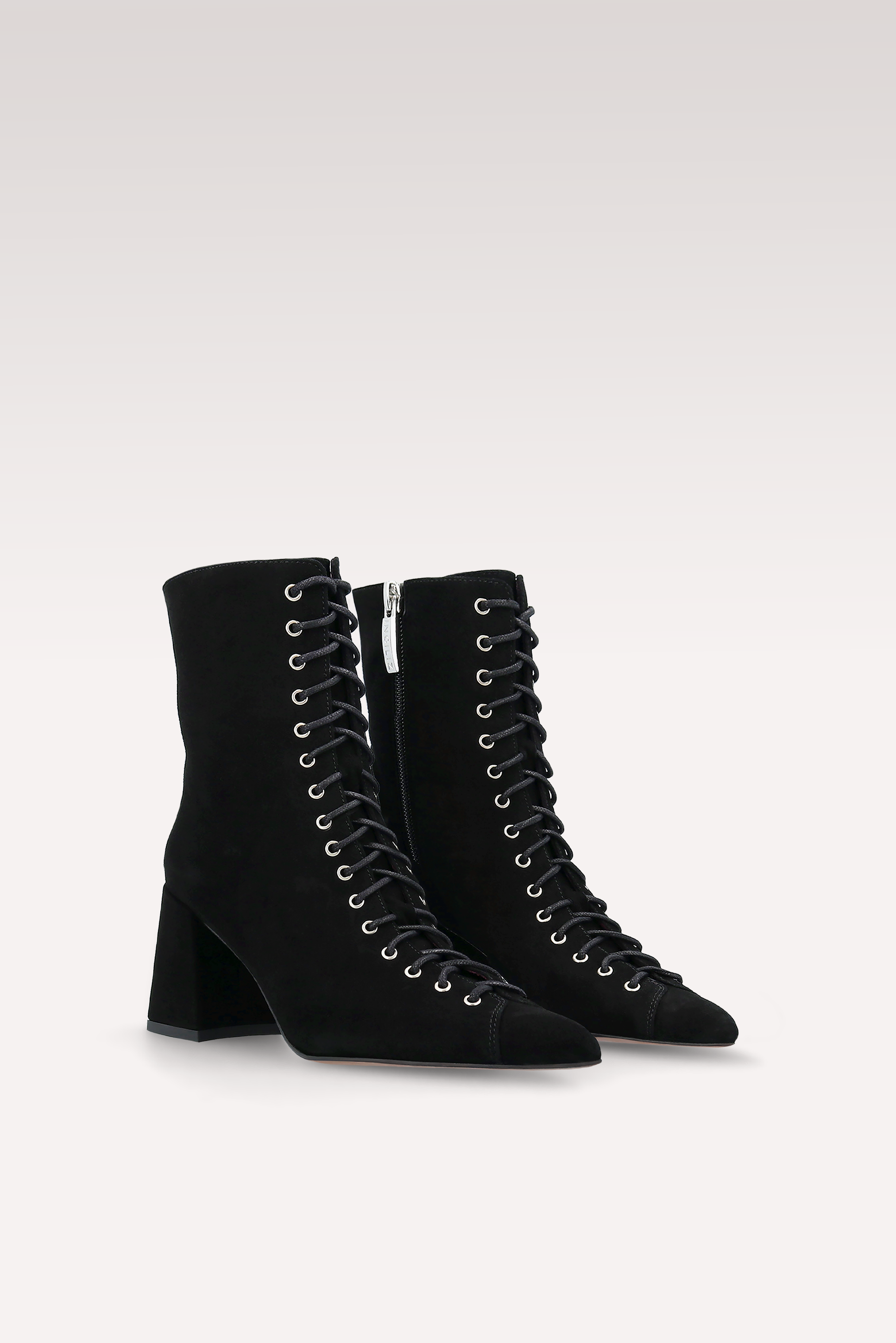 JOLIE 01 BLACK SUEDE LEATHER ANKLE BOOTS