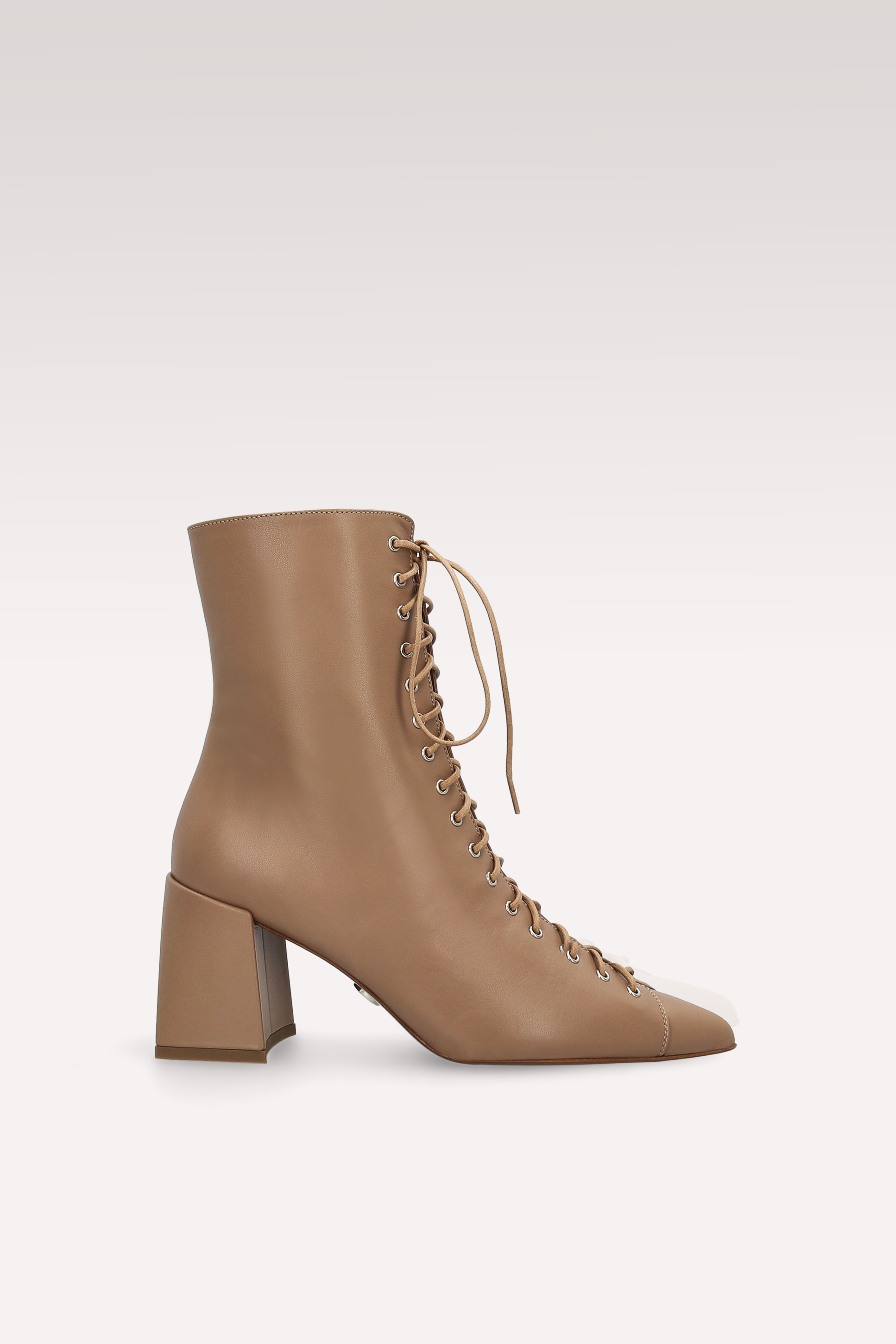 JOLIE 01 NUDE LEATHER ANKLE BOOTS