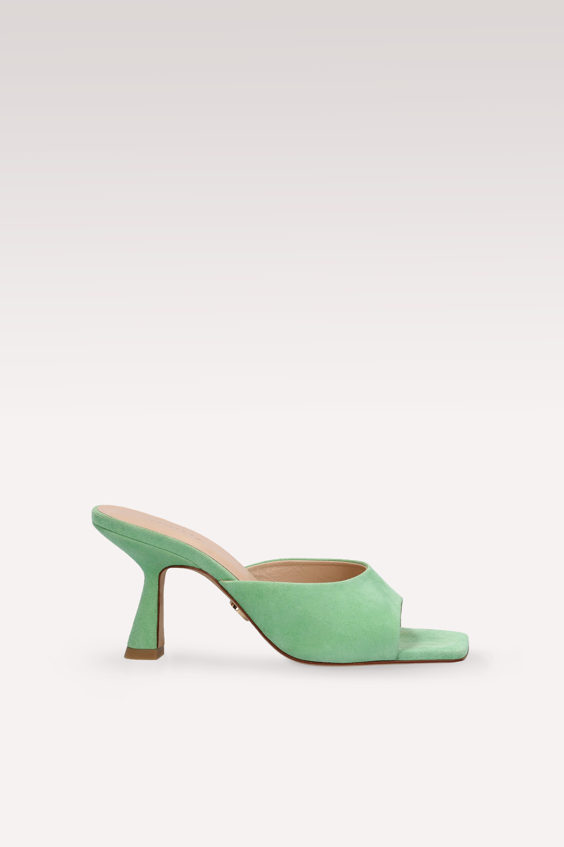 RENY GREEN SUEDE LEATHER MULES