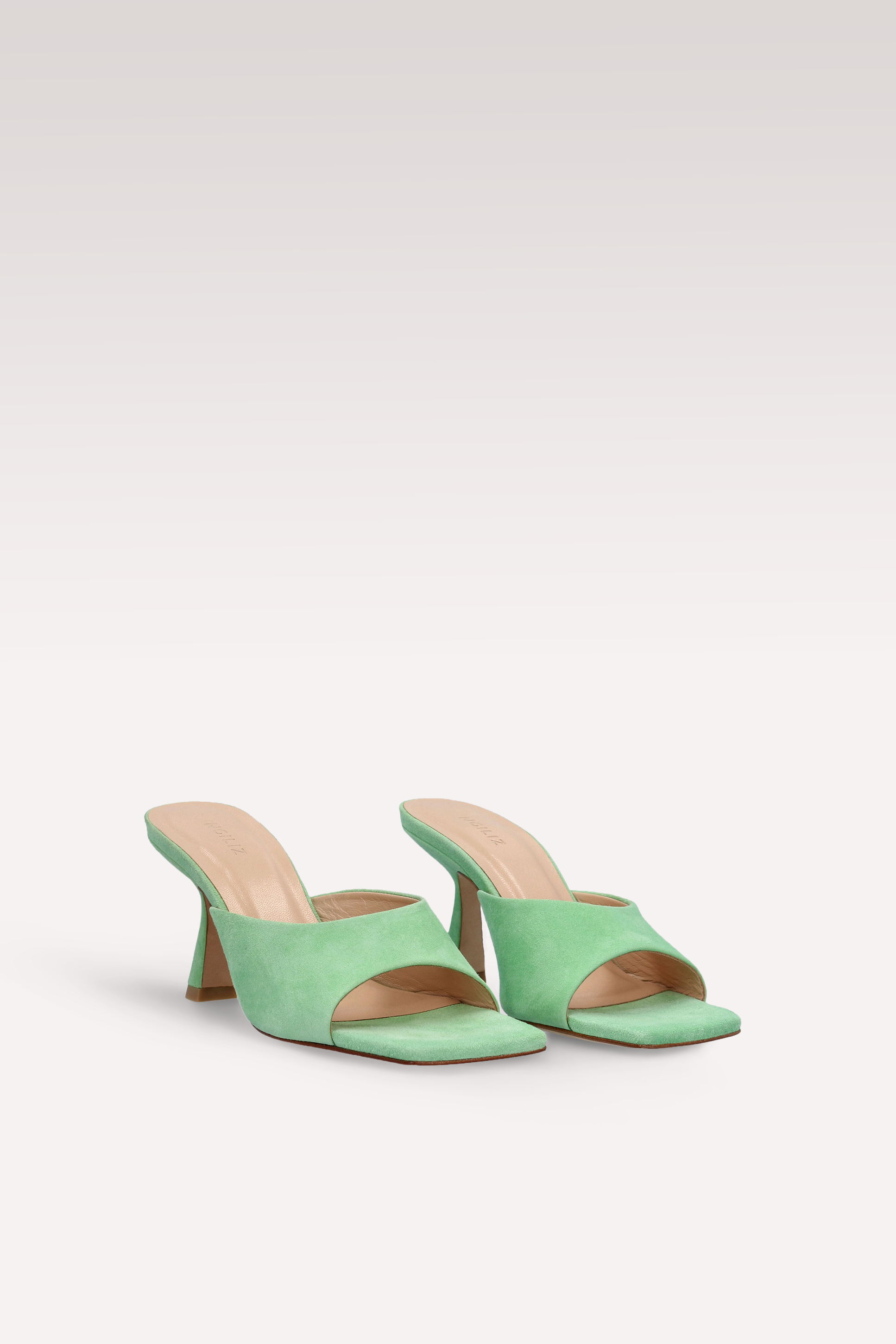 RENY GREEN SUEDE LEATHER MULES