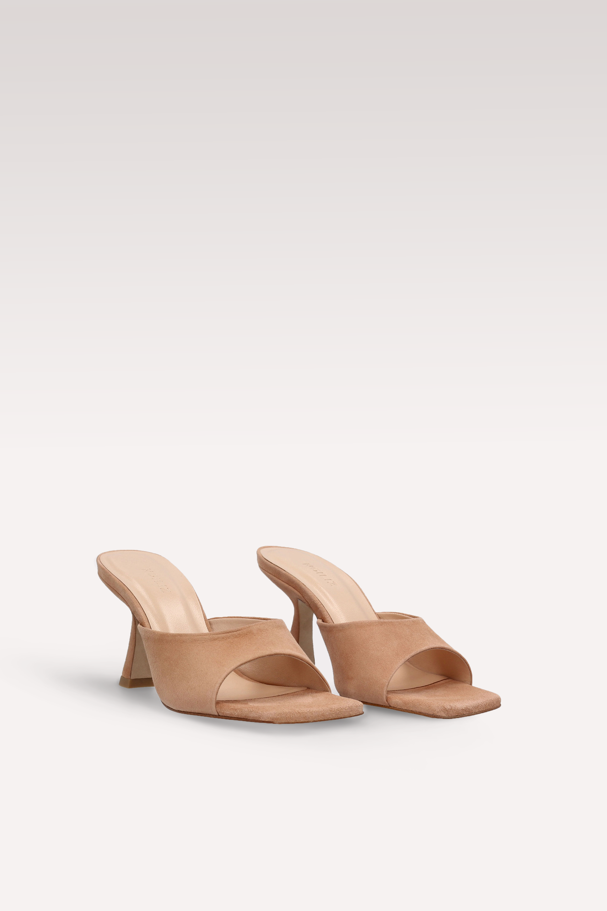 RENY BEIGE SUEDE LEATHER MULES