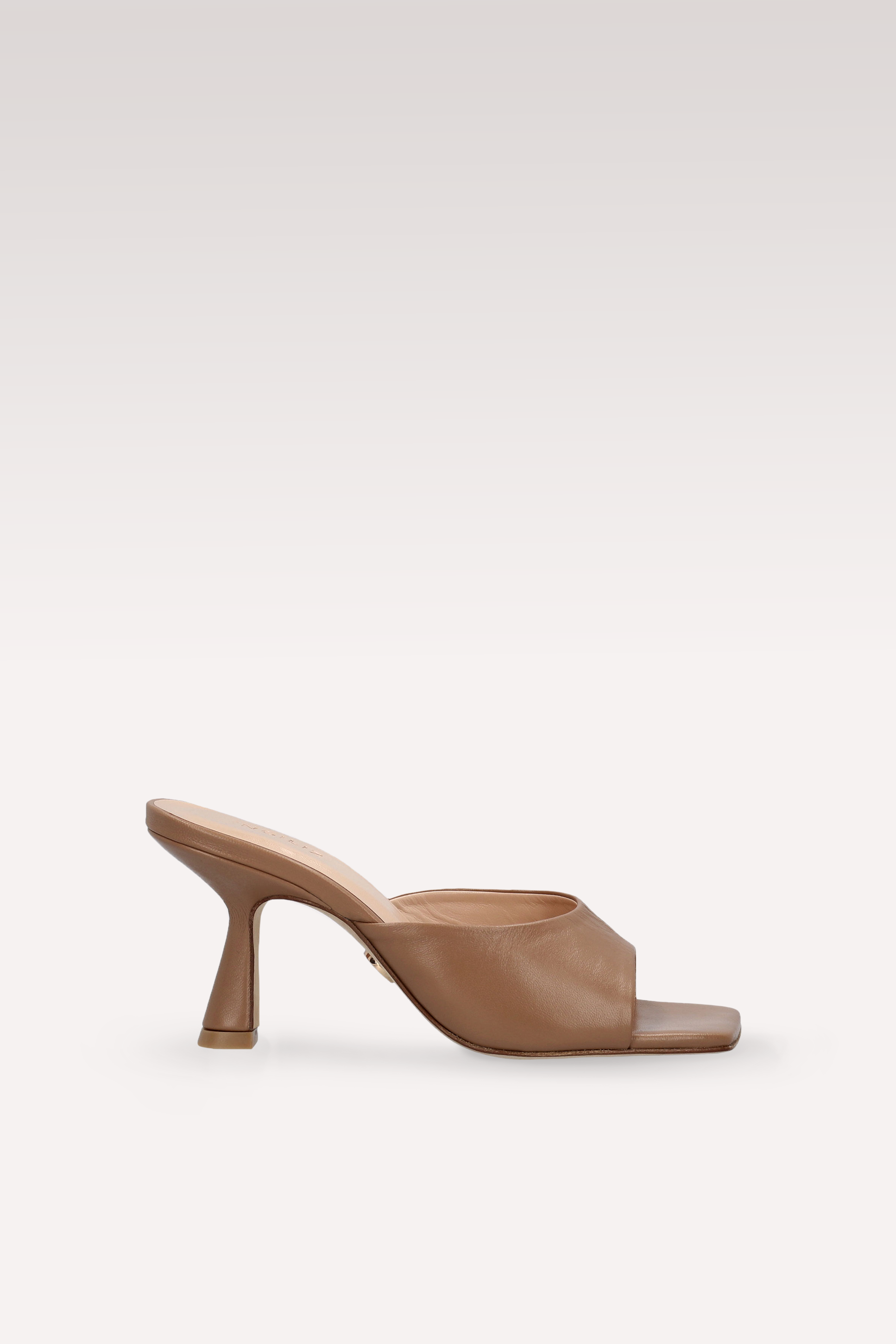 RENY BROWN SMOOTH LEATHER MULES