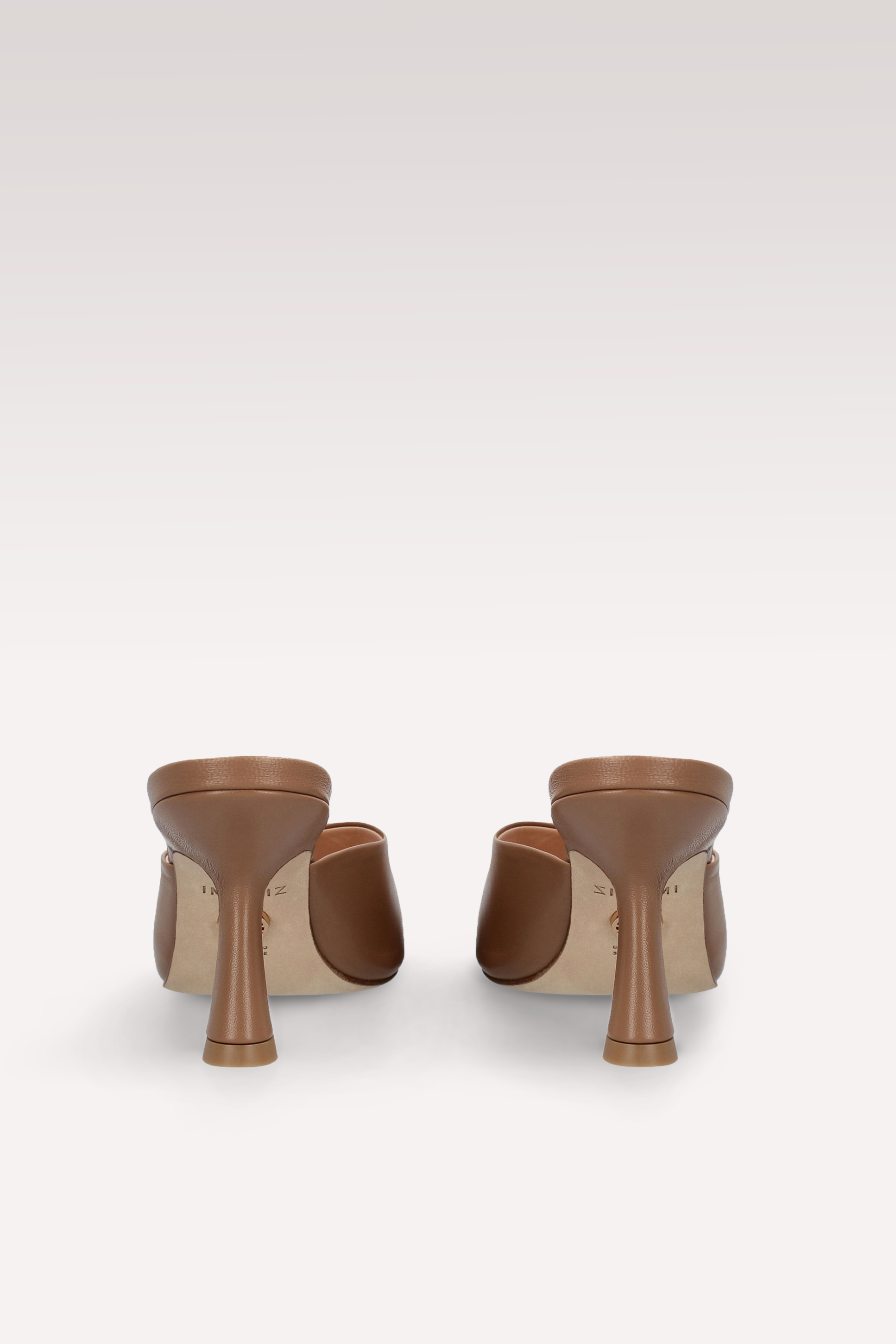 RENY BROWN SMOOTH LEATHER MULES