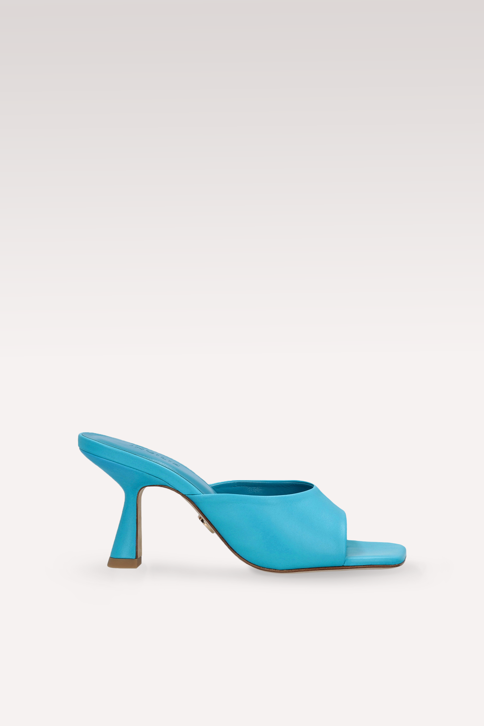 RENY SCUBA BLUE SMOOTH LEATHER MULES