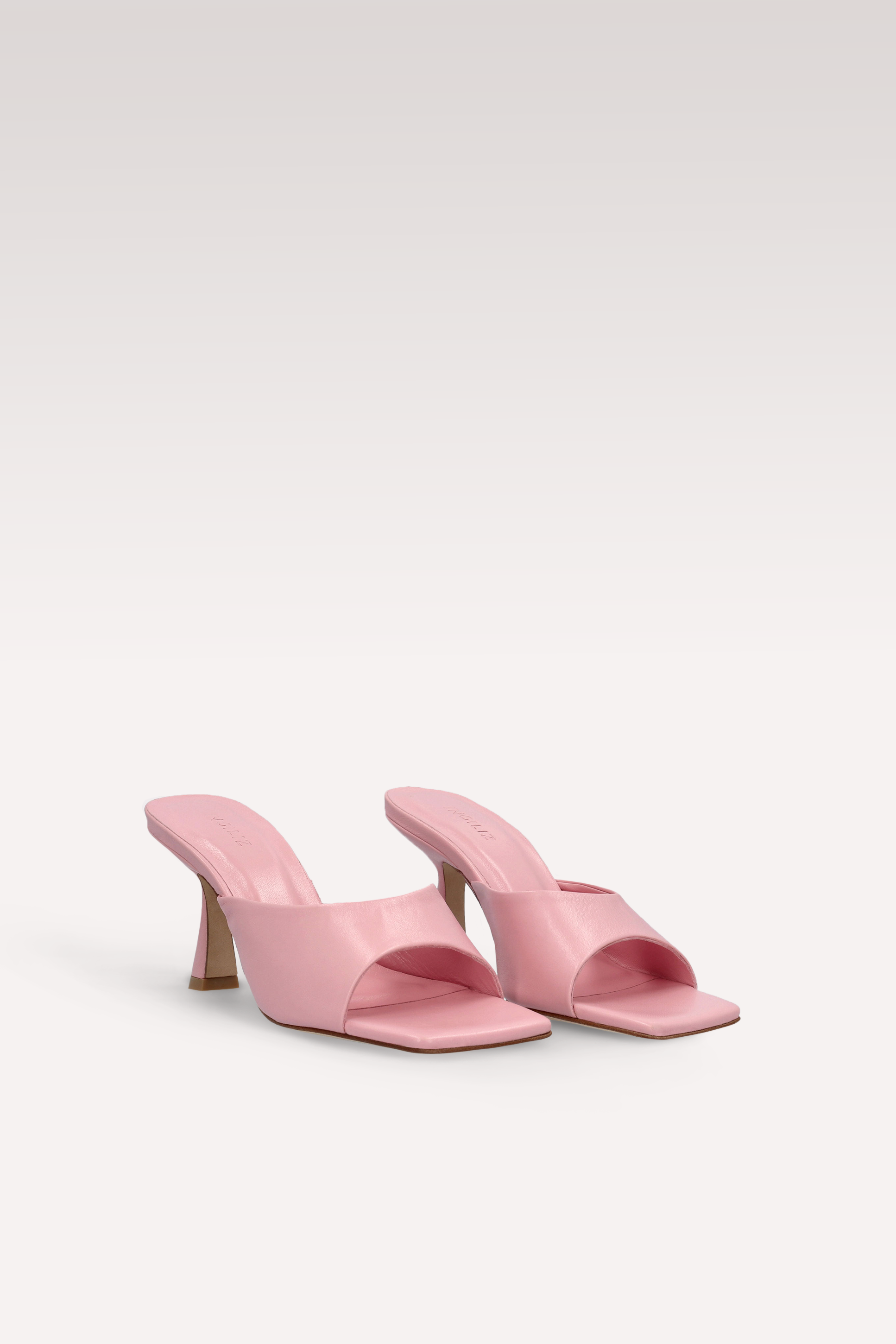 RENY PINK SMOOTH LEATHER MULES
