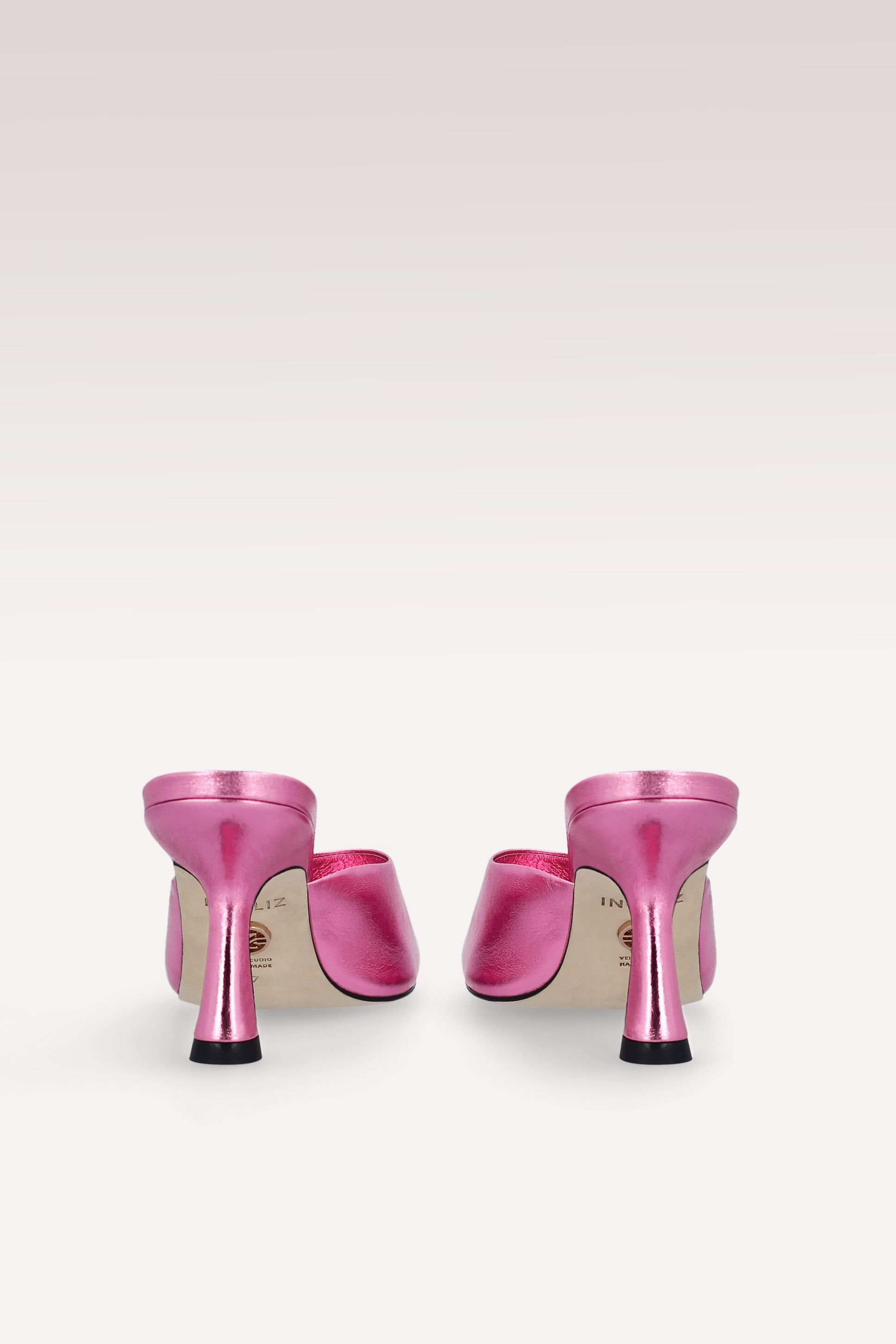 RENY PINK METALLIC LEATHER MULES