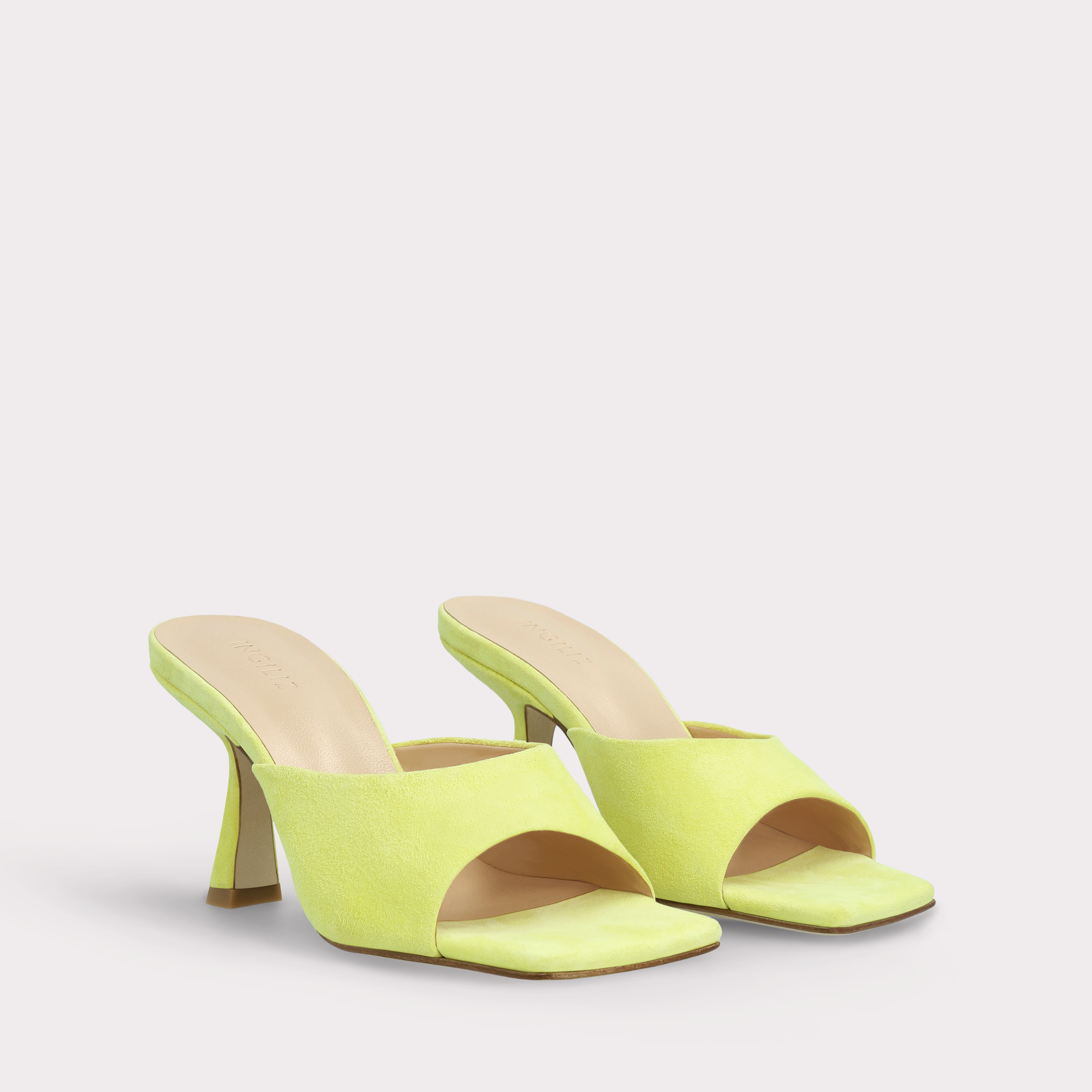 RENY YELLOW SUEDE LEATHER MULES