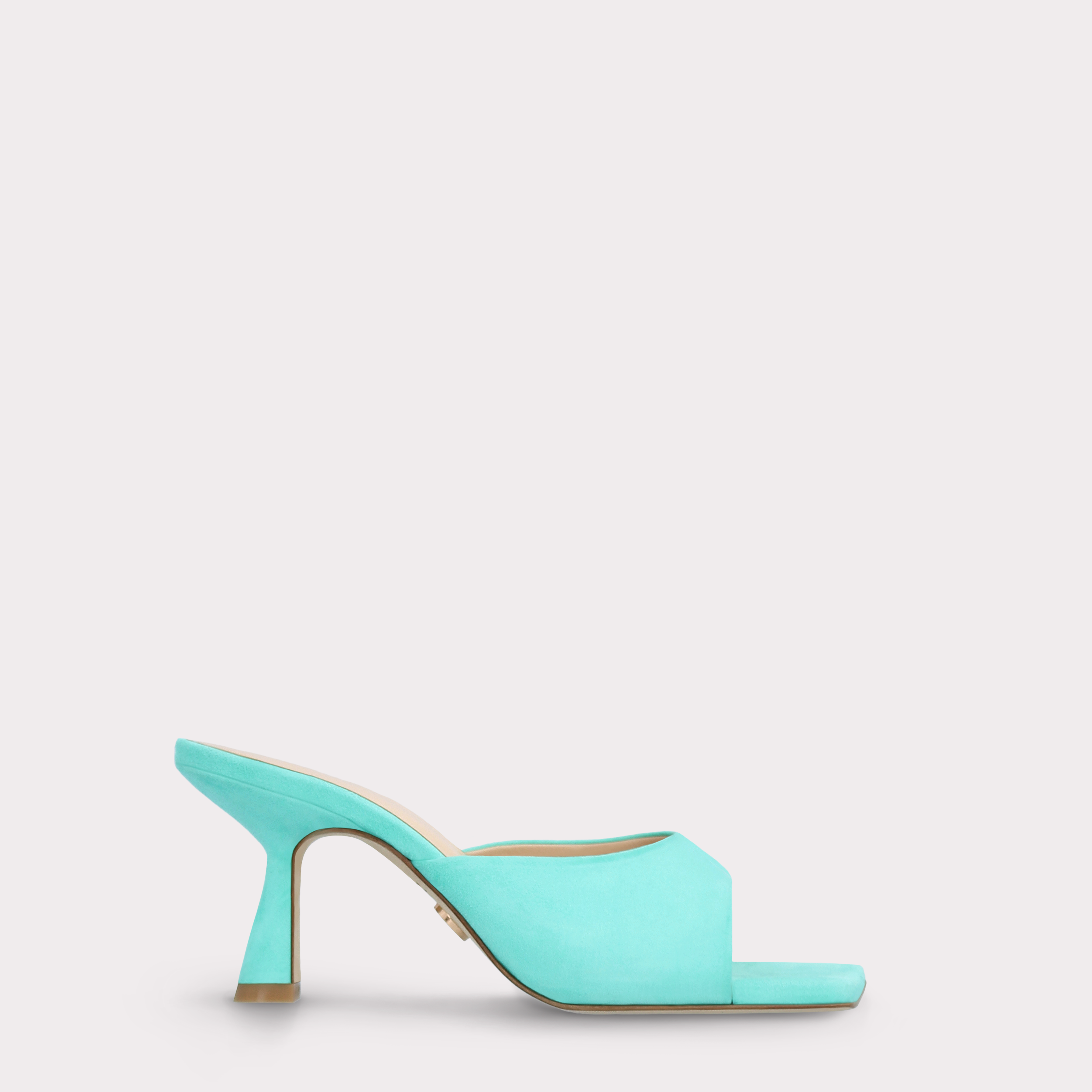 RENY TURQUOISE SUEDE LEATHER MULES