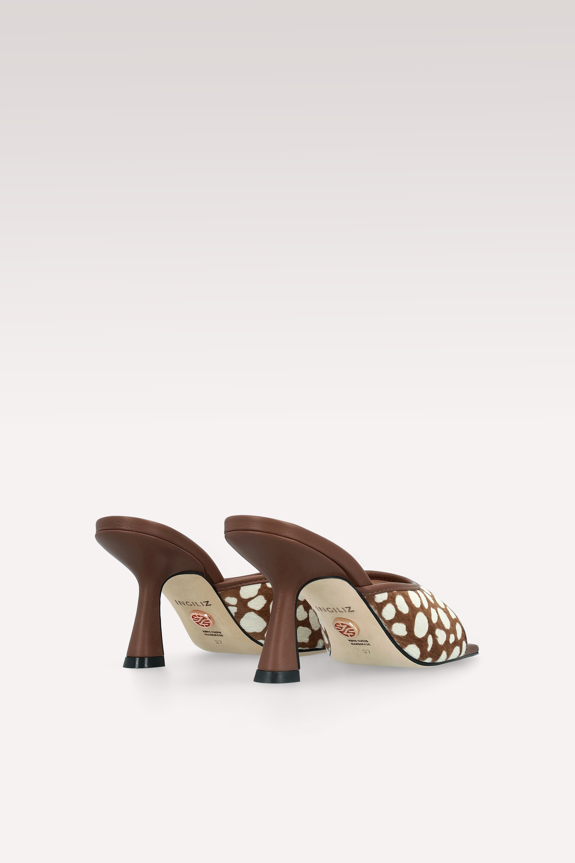 REY BROWN PONY CALF HAIR AND
LEATHER MULE