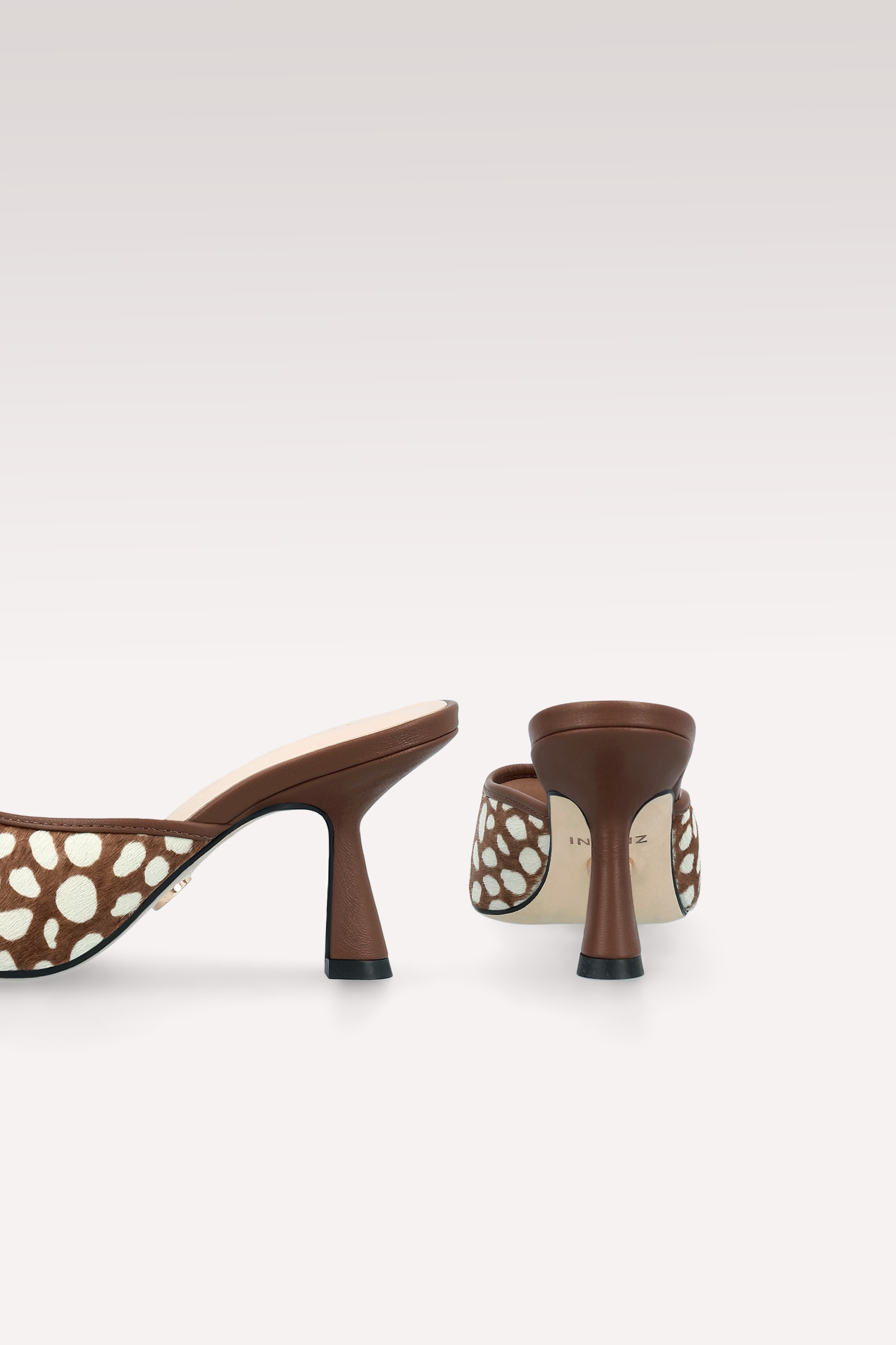 REY BROWN PONY CALF HAIR AND
LEATHER MULE