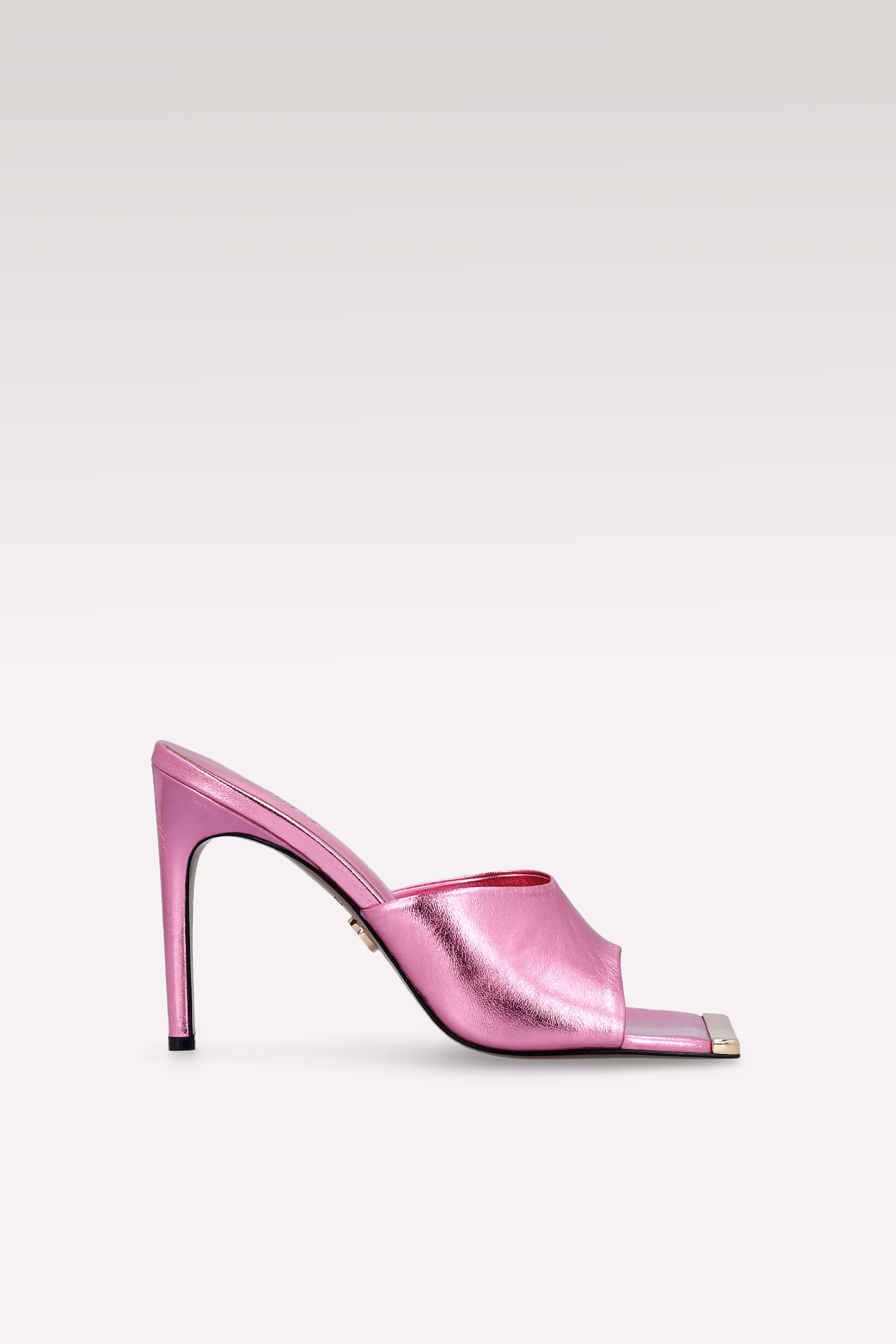 KALINA PINK METALLIC LEATHER MULES