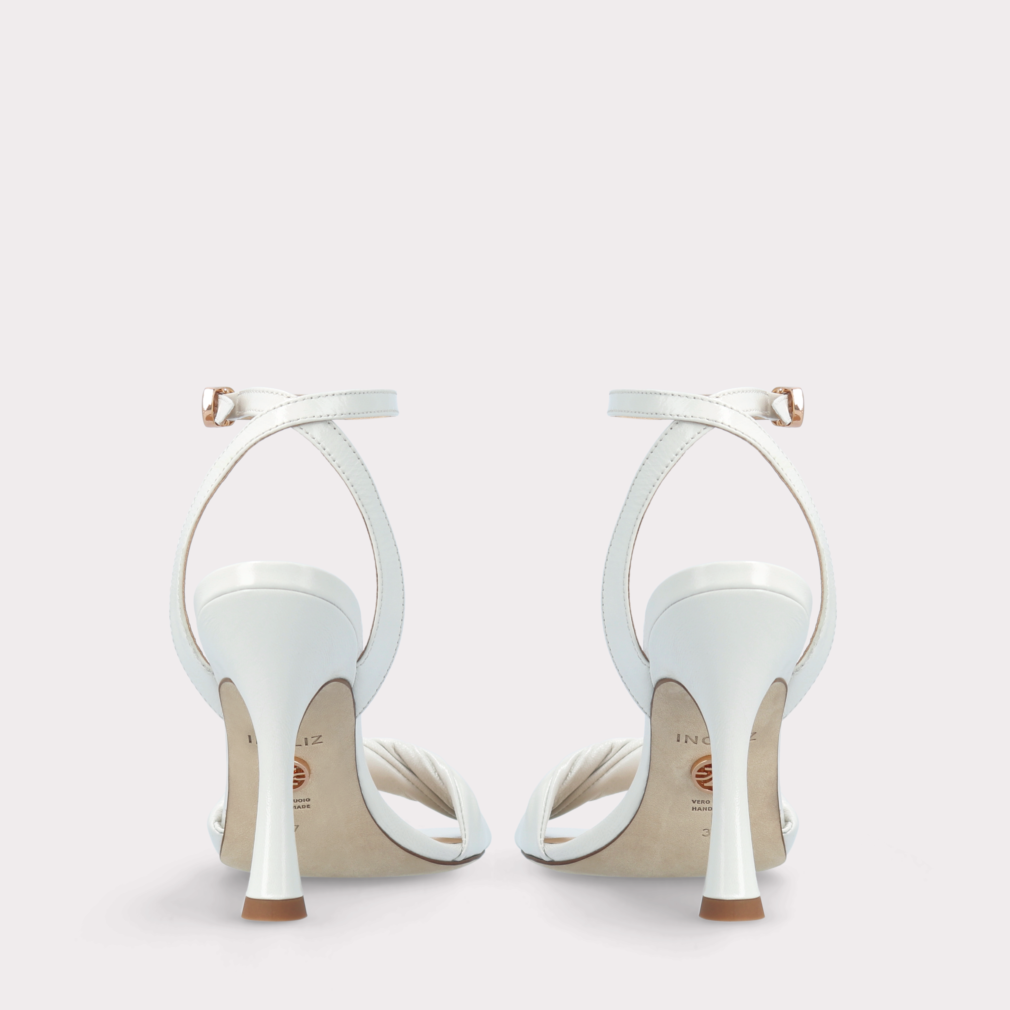 BETTY 31 IVORY LEATHER SANDALS