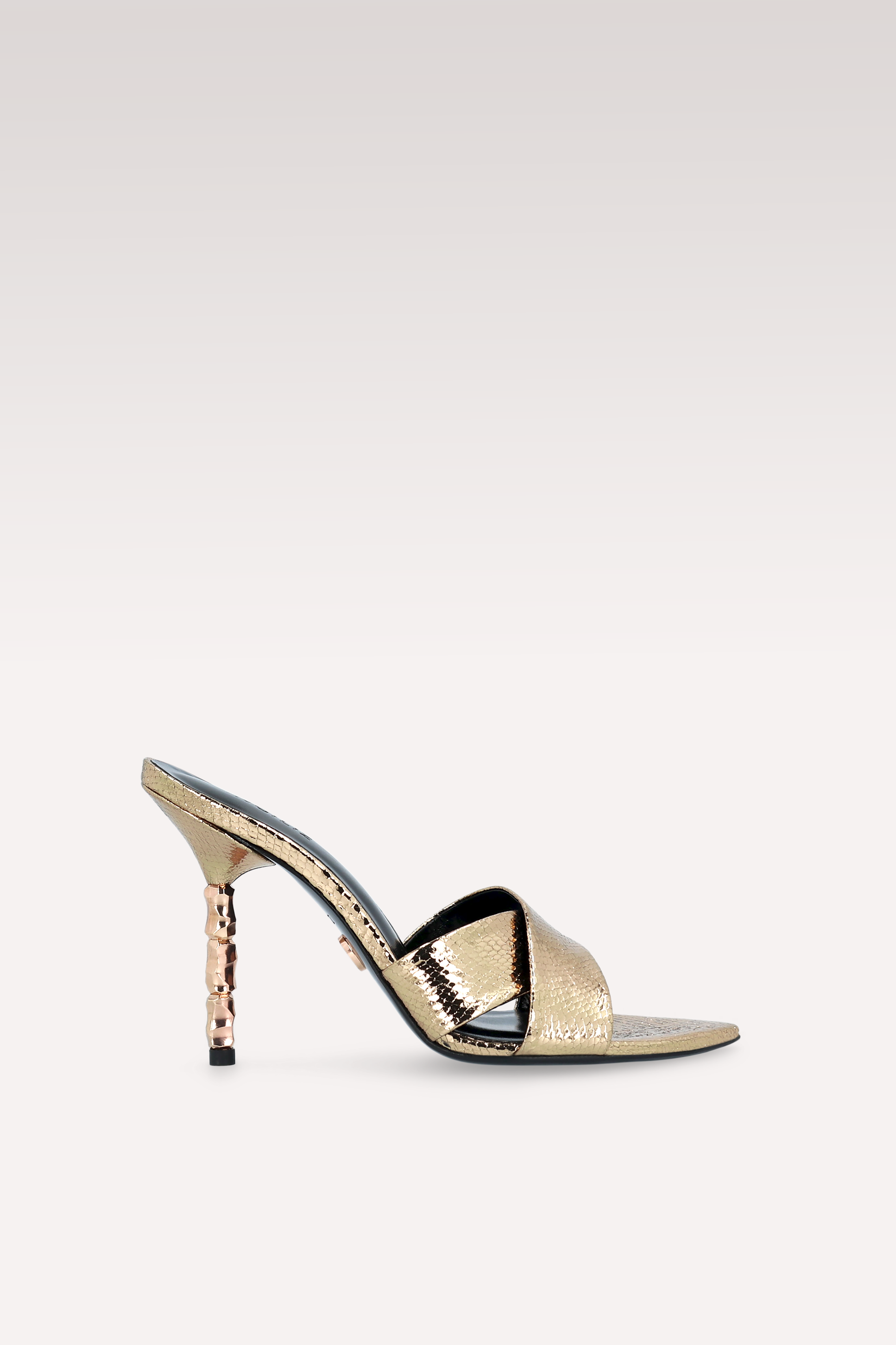 ADA 102 MINI VIPER MIRROR GOLD LEATHER MULES