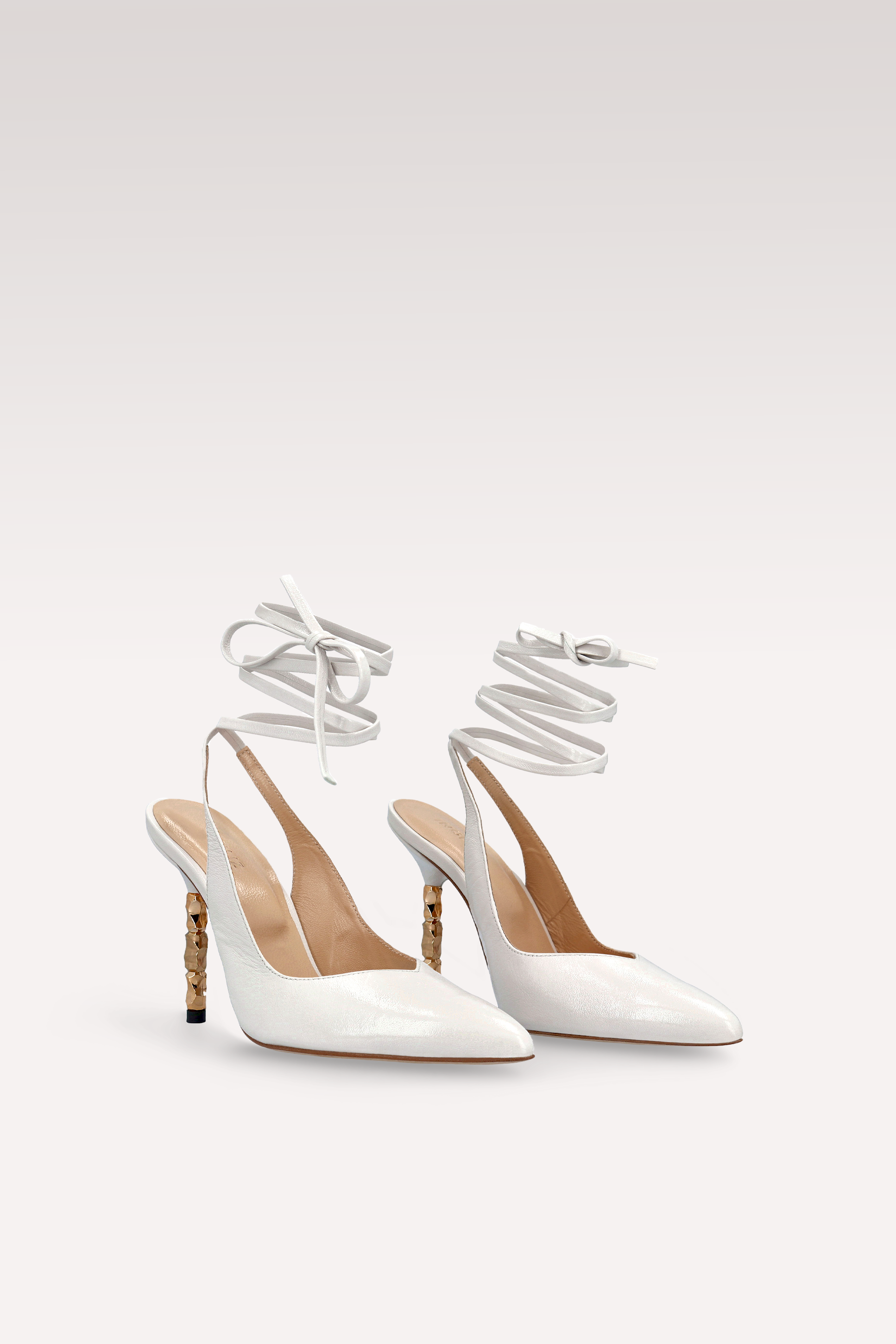 ASTRID 40 IVORY LEATHER PUMPS