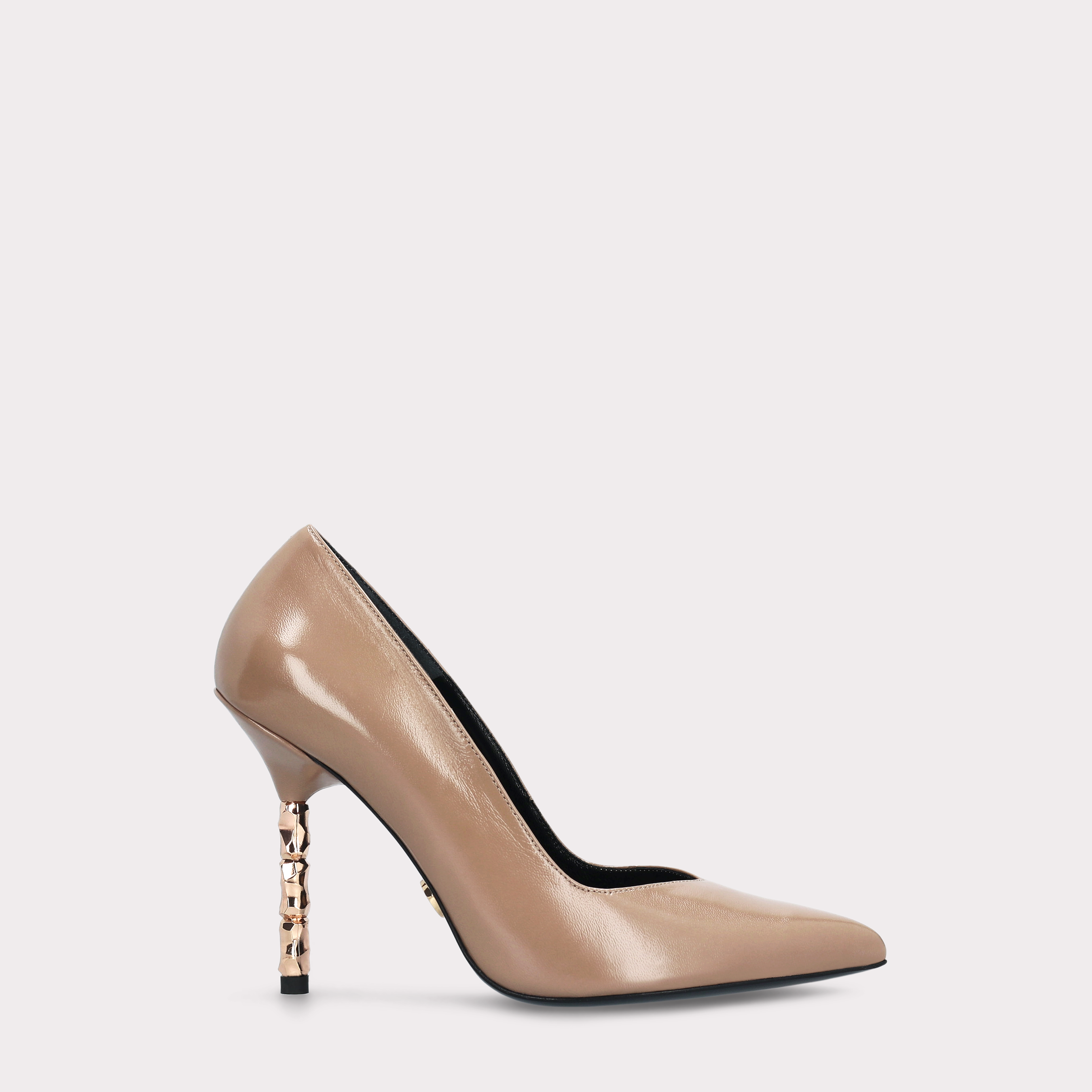 ASTRID DEC 03 NUDE GLOSS LEATHER PUMPS