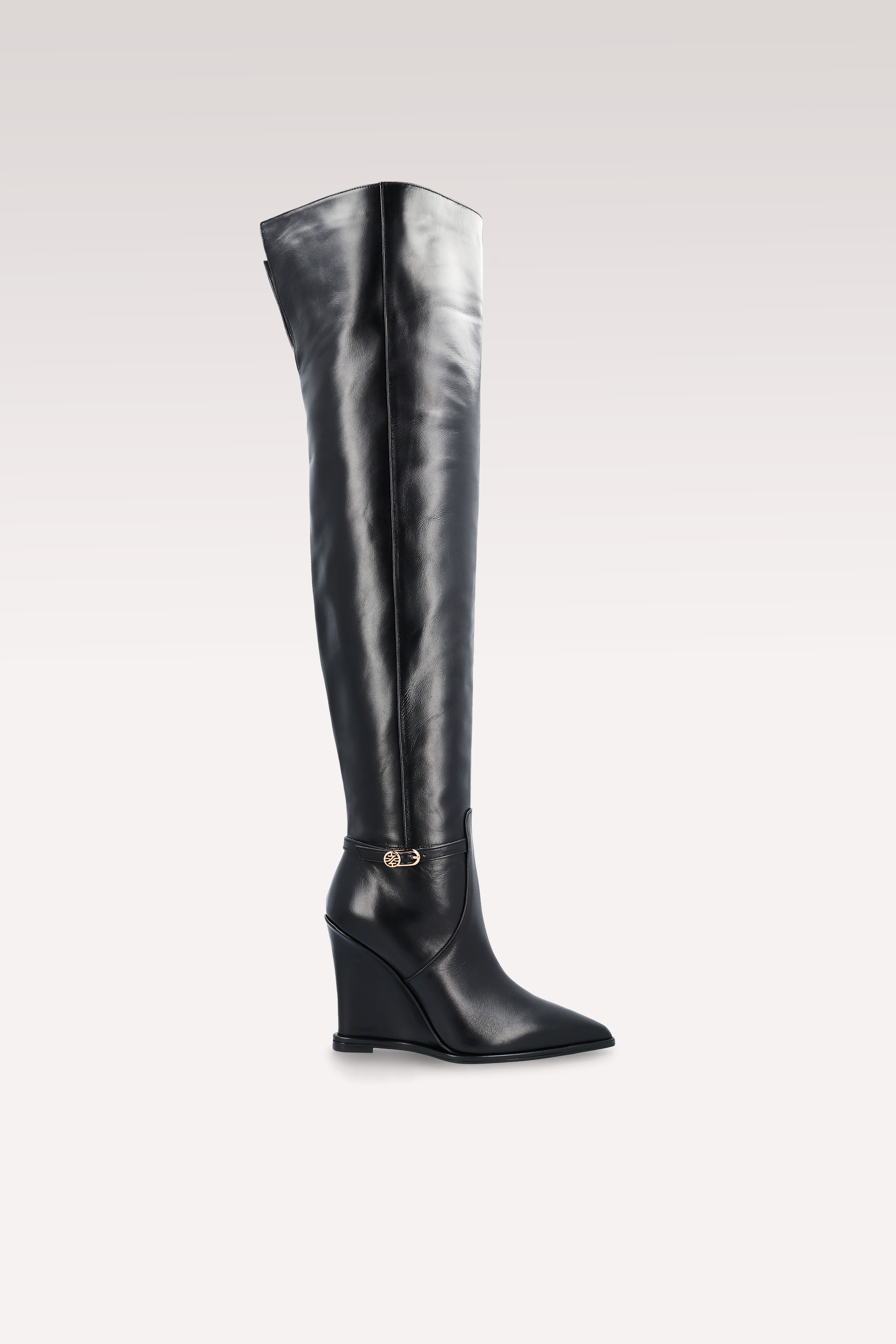 MONA LISA 02 BLACK SMOOTH LEATHER BOOTS