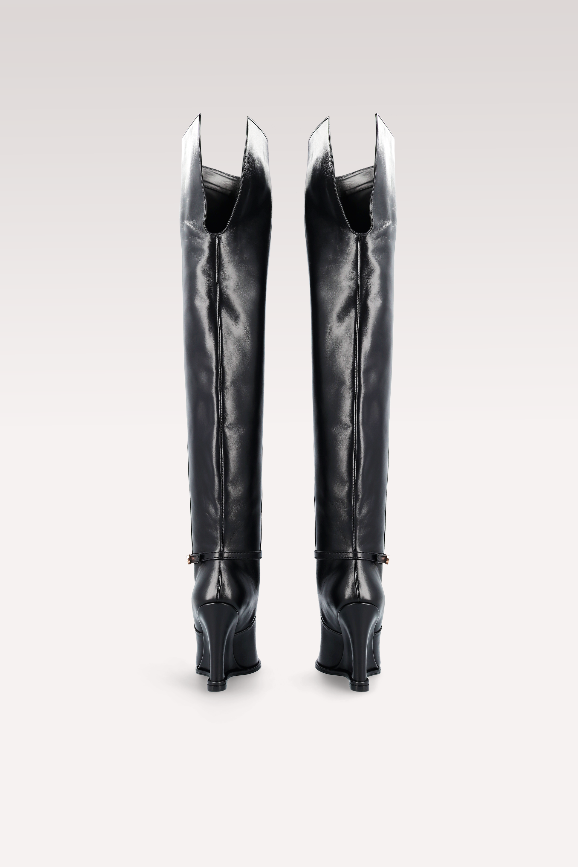 MONA LISA 02 BLACK SMOOTH LEATHER BOOTS