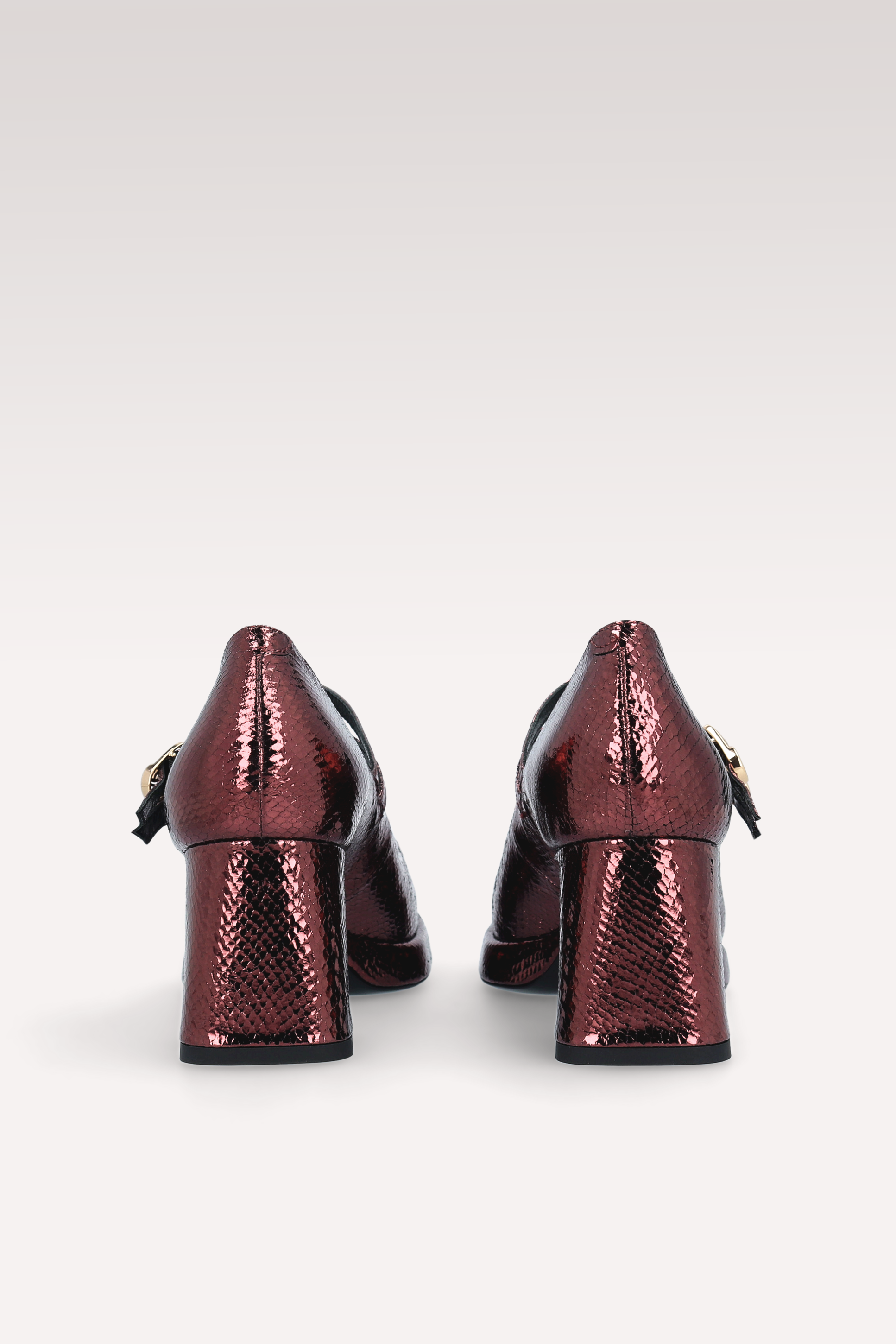 CONNIE BEBE 01 WINE MINI VIPER EMBOSSED LEATHER PLATFORM PUMPS