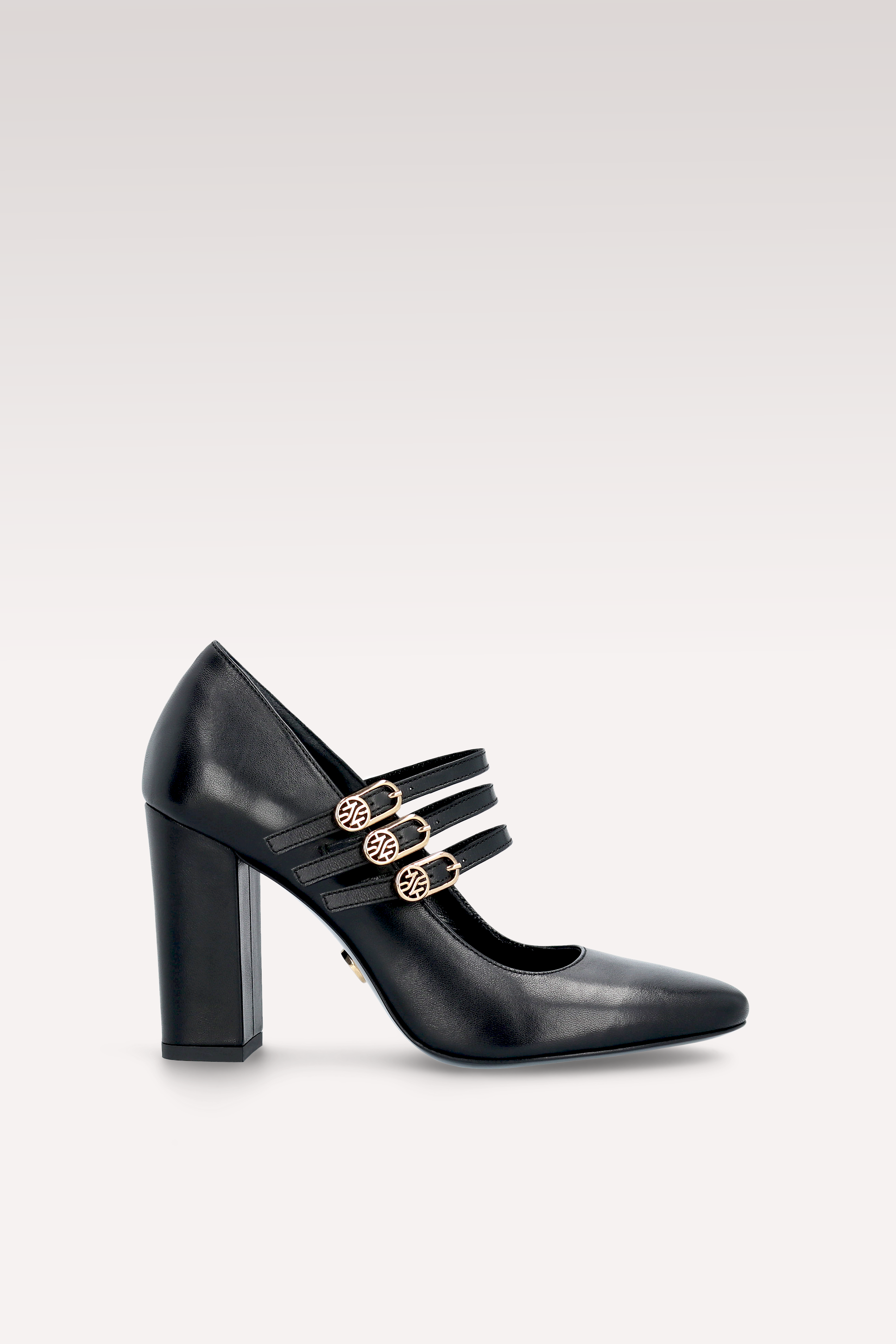 DELMA BEBE 01 BLACK SMOOTH LEATHER PUMPS