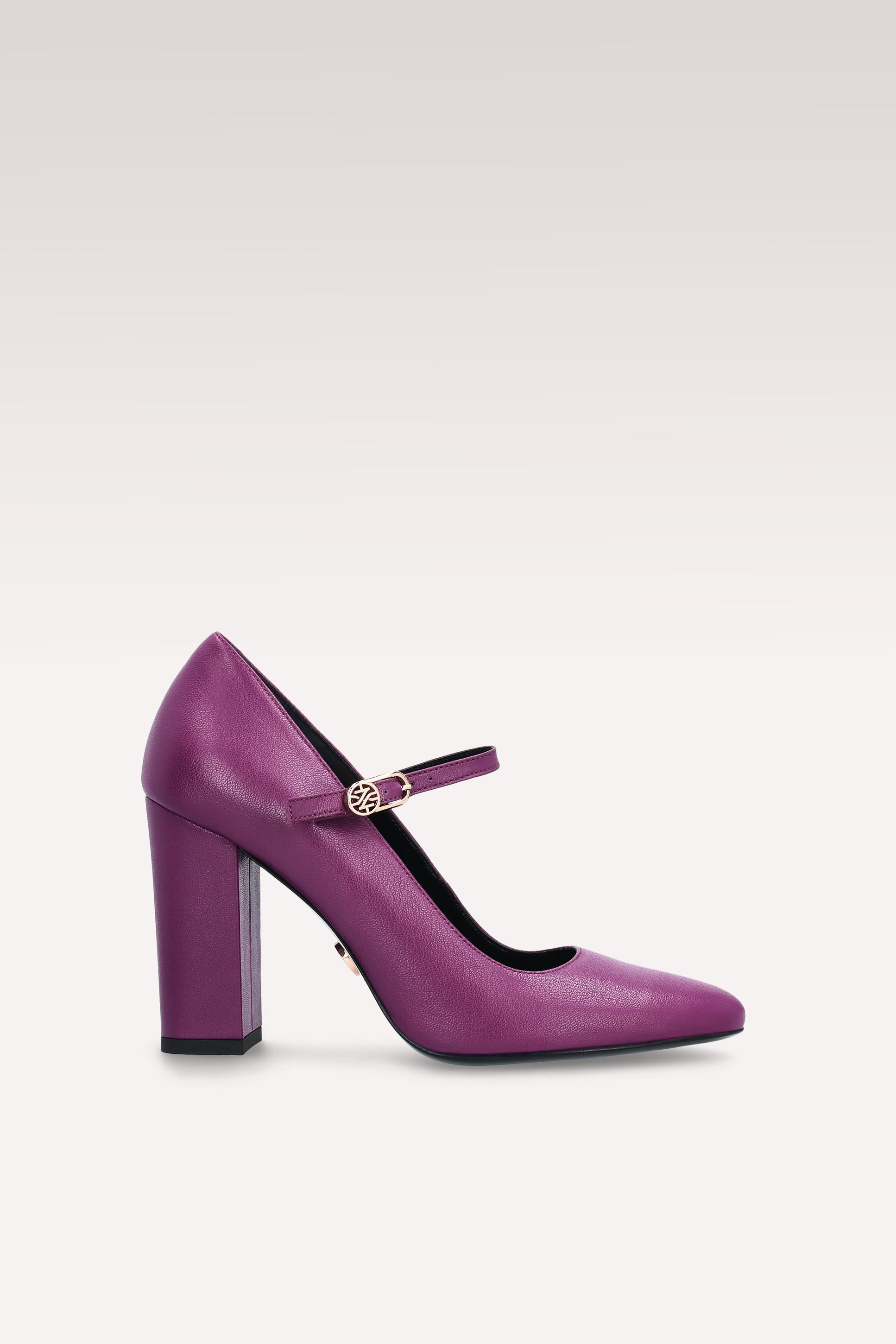 DELMA BEBE 02 PURPLE SMOOTH LEATHER PUMPS