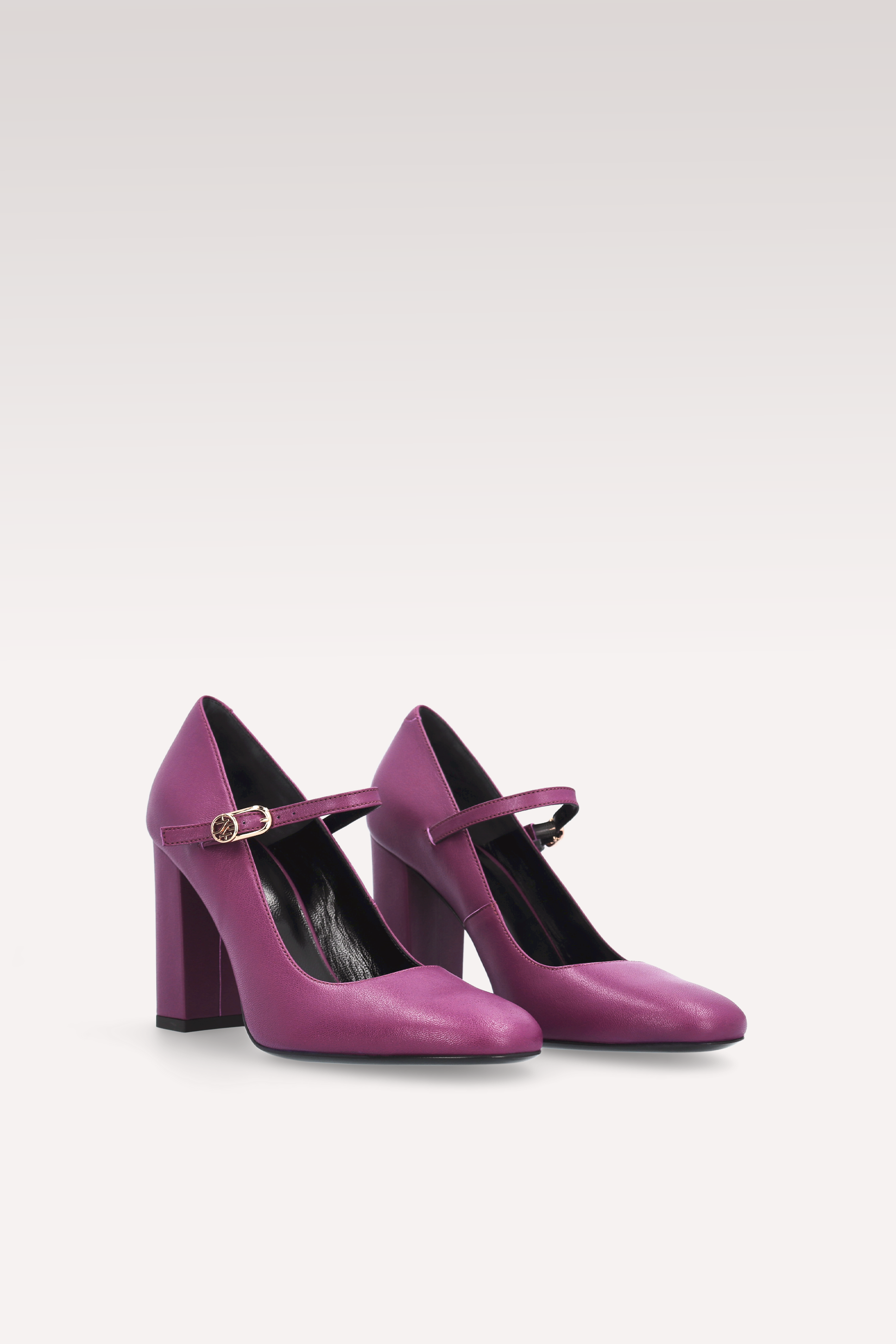 DELMA BEBE 02 PURPLE SMOOTH LEATHER PUMPS