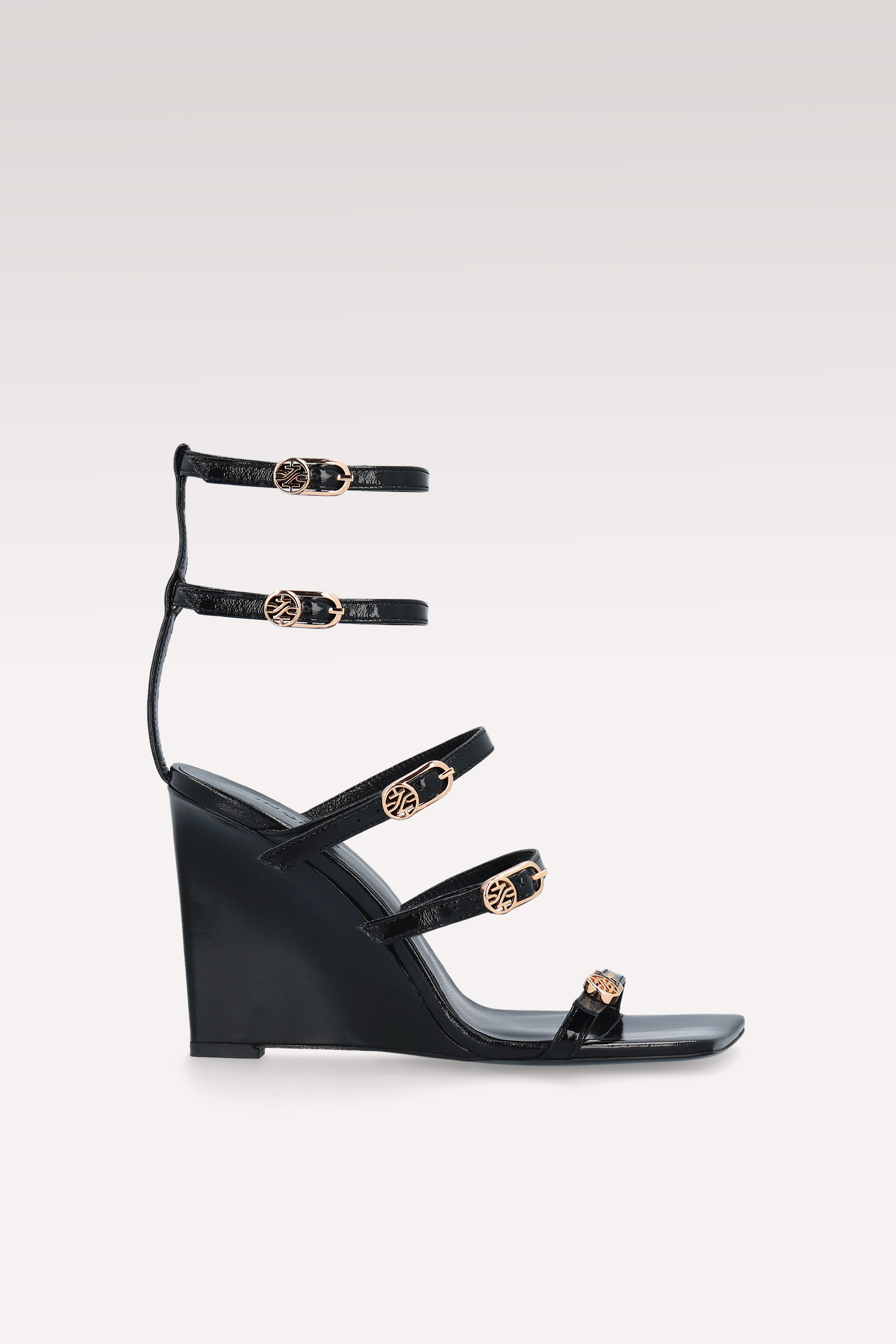 ZILLY 02 BLACK LEATHER SANDALS