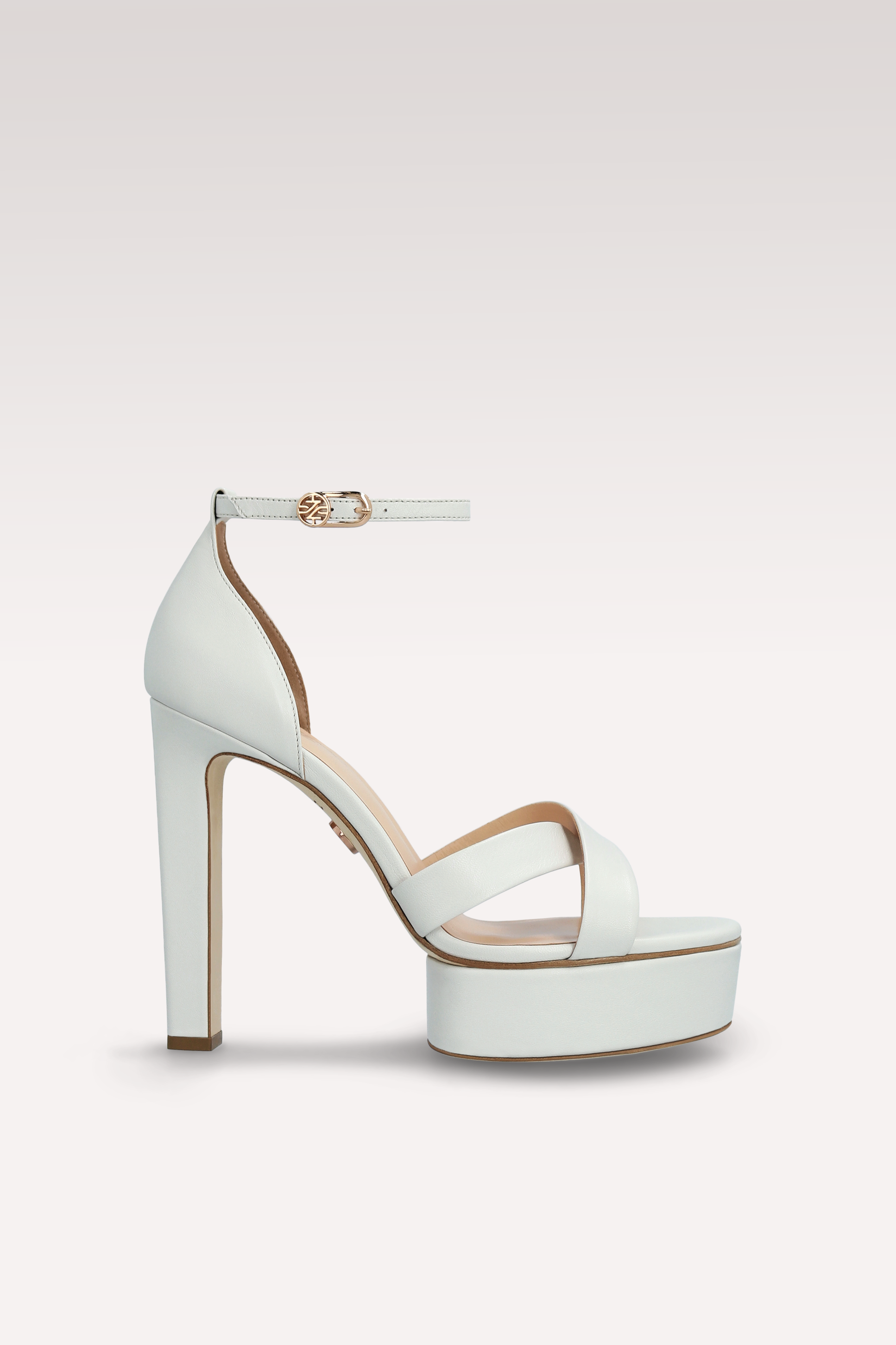 PATTY 03 WHITE LEATHER SANDALS