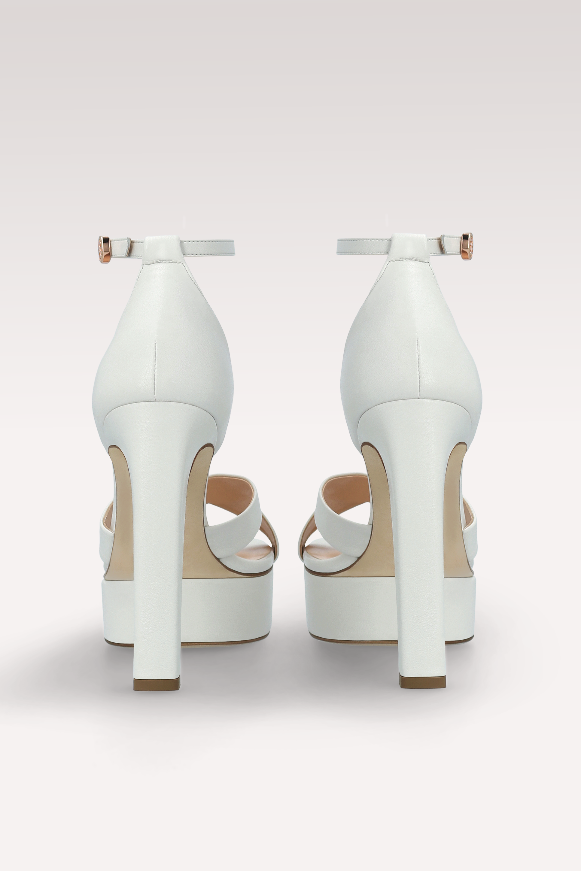 PATTY 03 WHITE LEATHER SANDALS