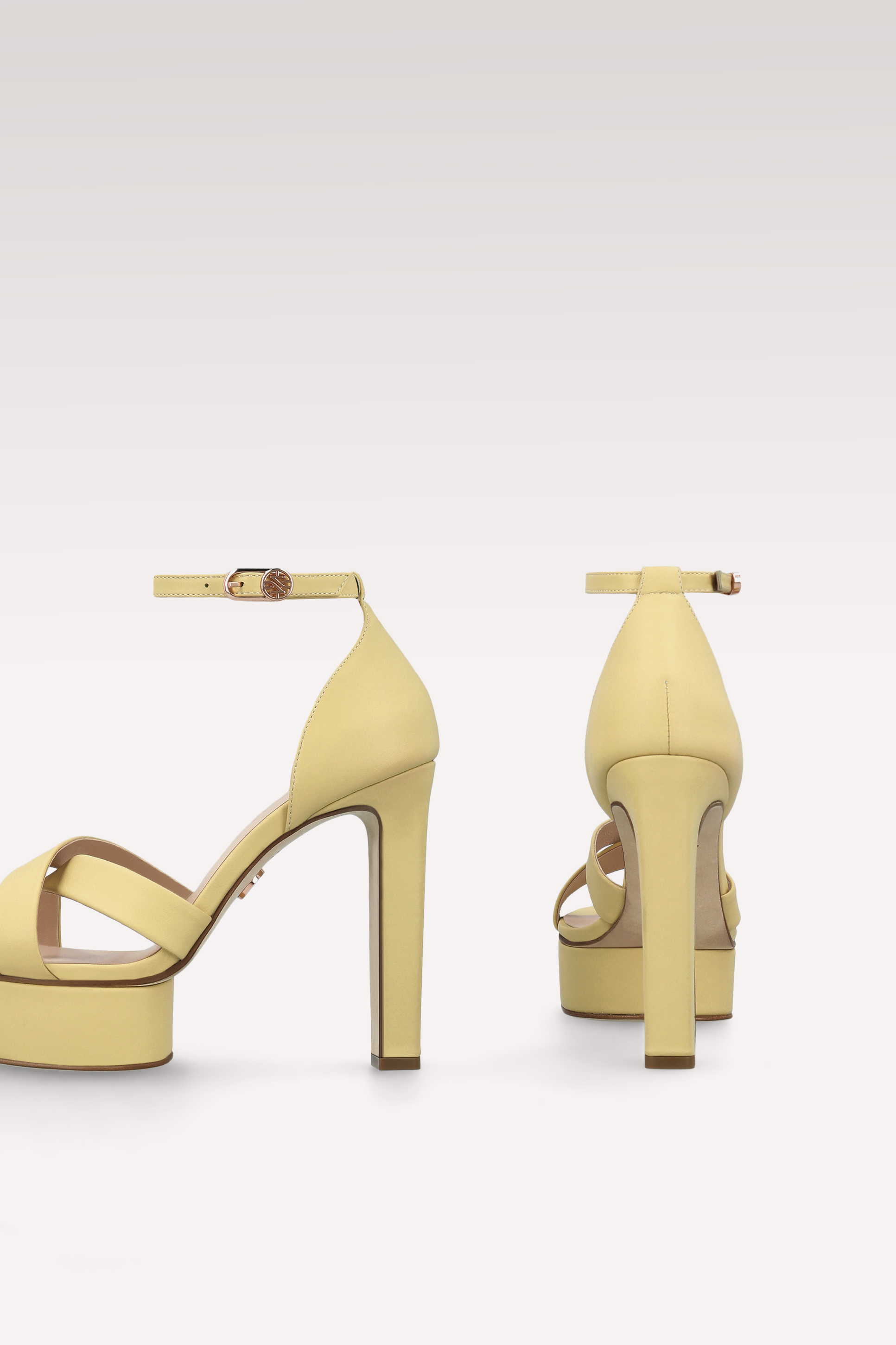 PATTY BANANA YELLOW PLATFORM SANDALS