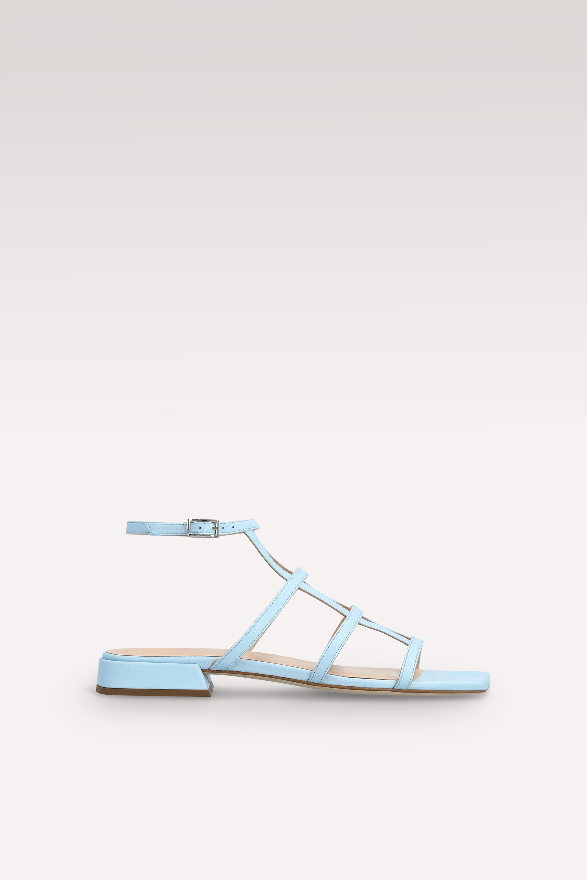 LYLA SKY BLUE LEATHER SANDALS