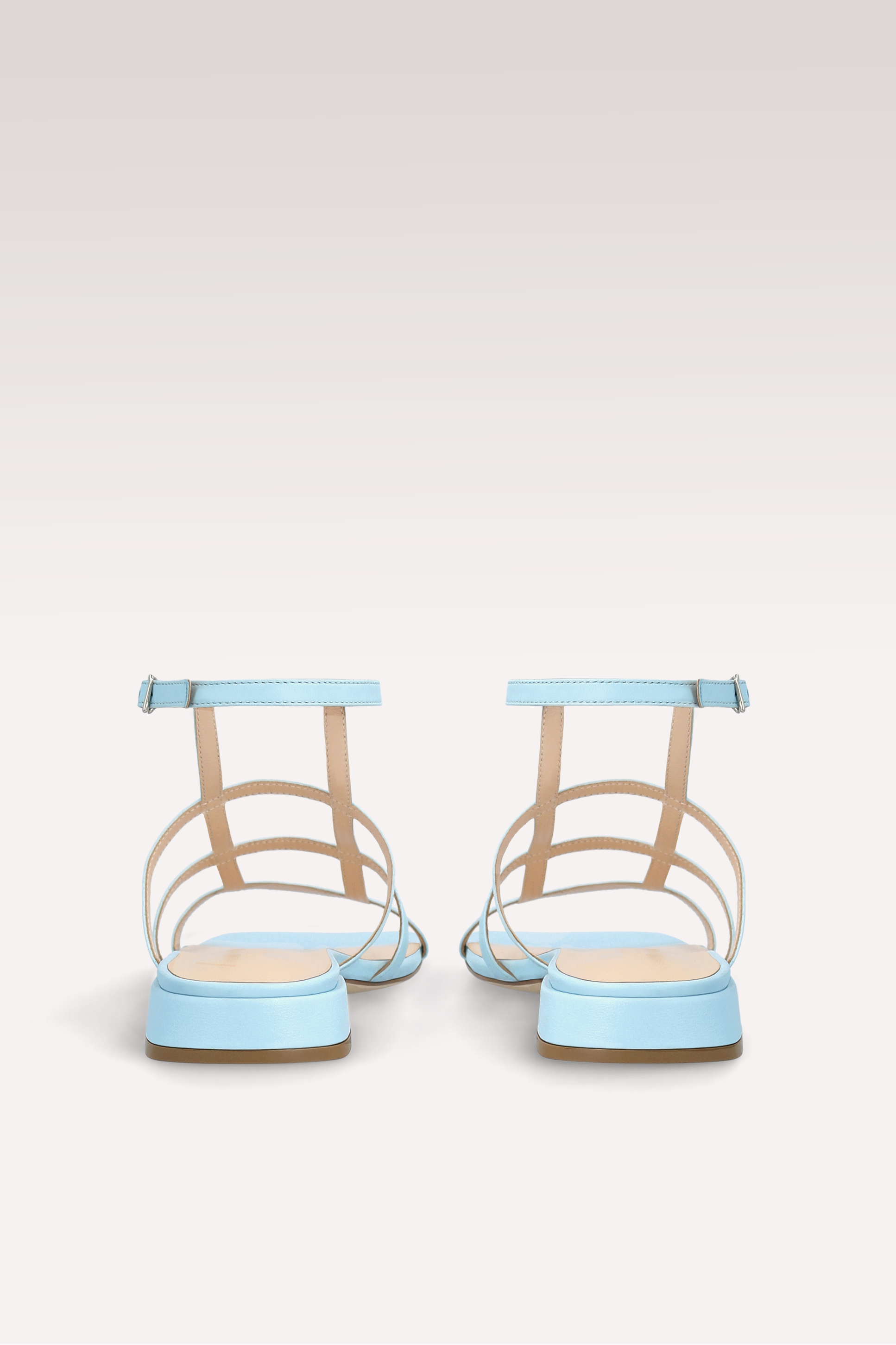 LYLA SKY BLUE LEATHER SANDALS