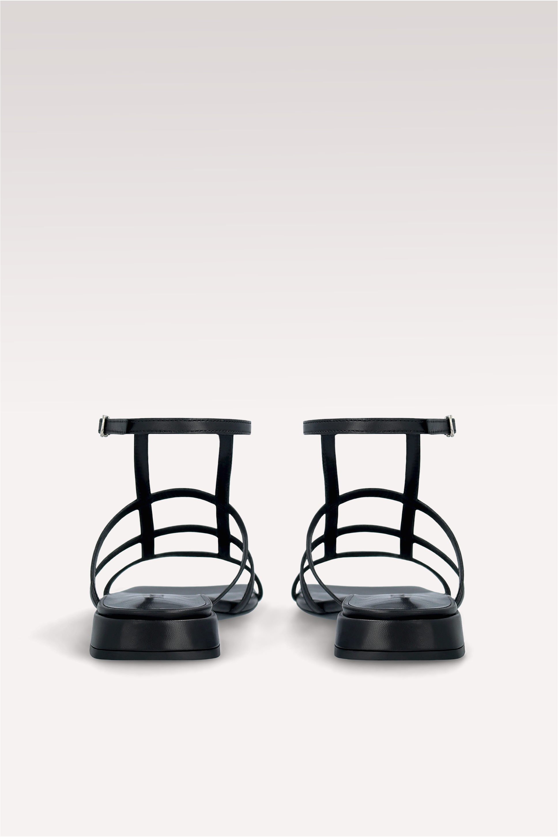 LYLA BLACK LEATHER SANDALS