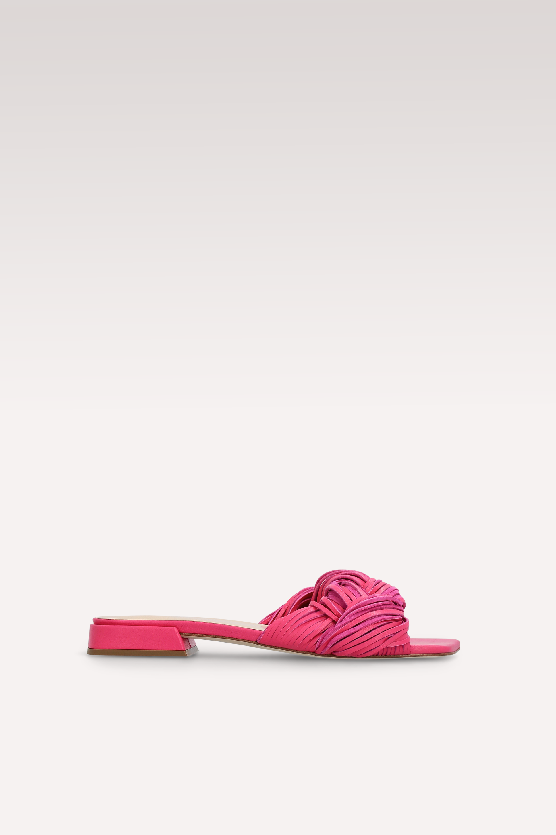 LEXI CYCLAMEN LEATHER AND SUEDE MULES