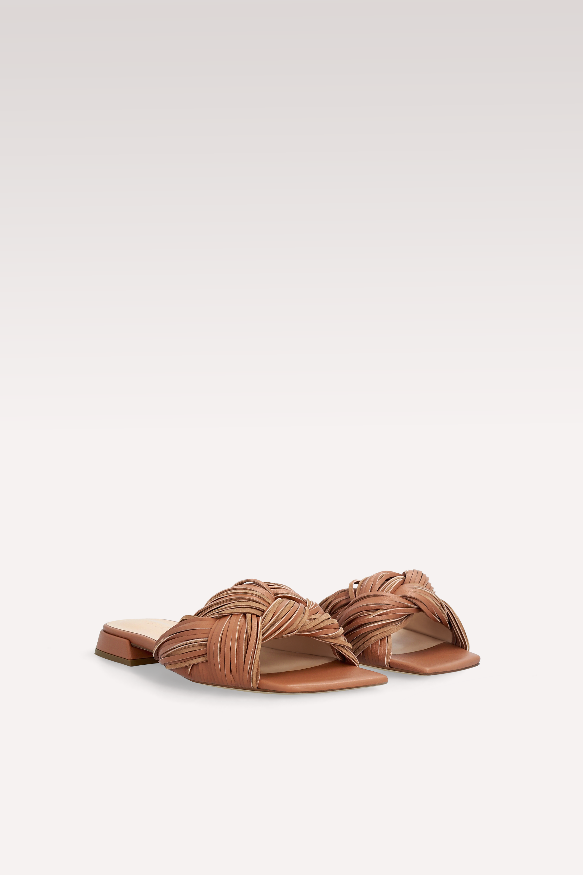 LEXI BROWN LEATHER AND SUEDE MULES