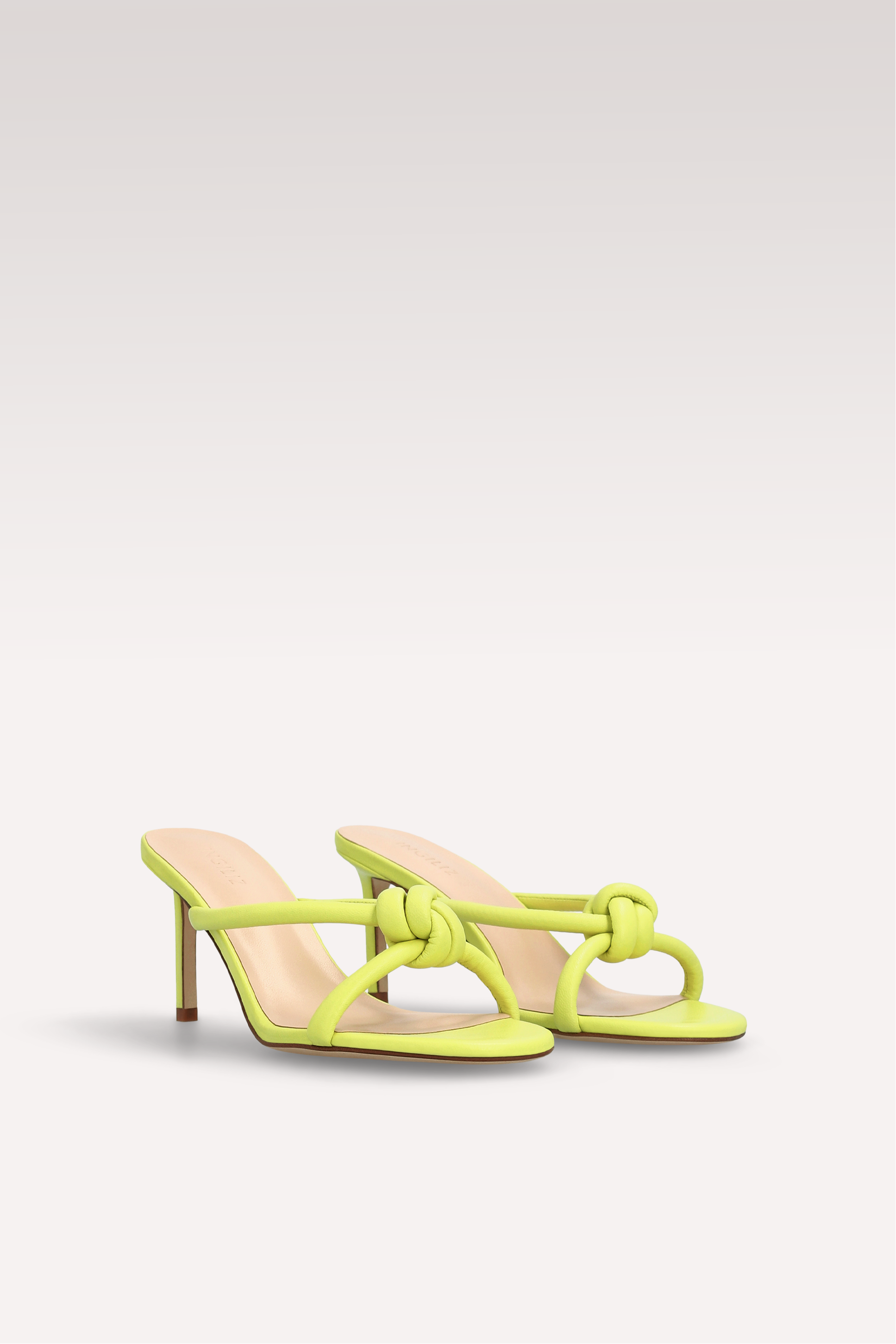 HEIDI YELLOW LEATHER MULES