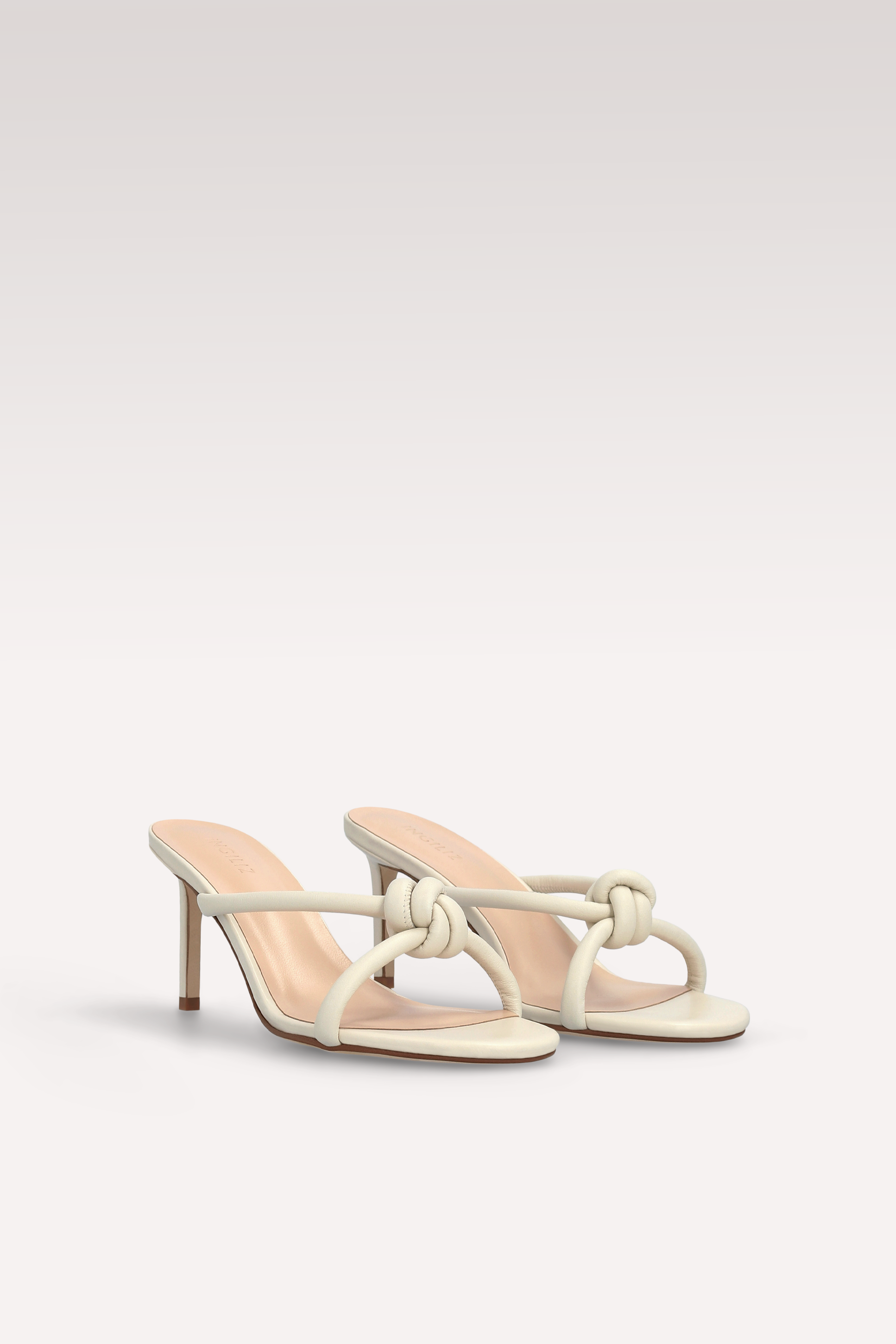 HEIDI BEIGE LEATHER MULES