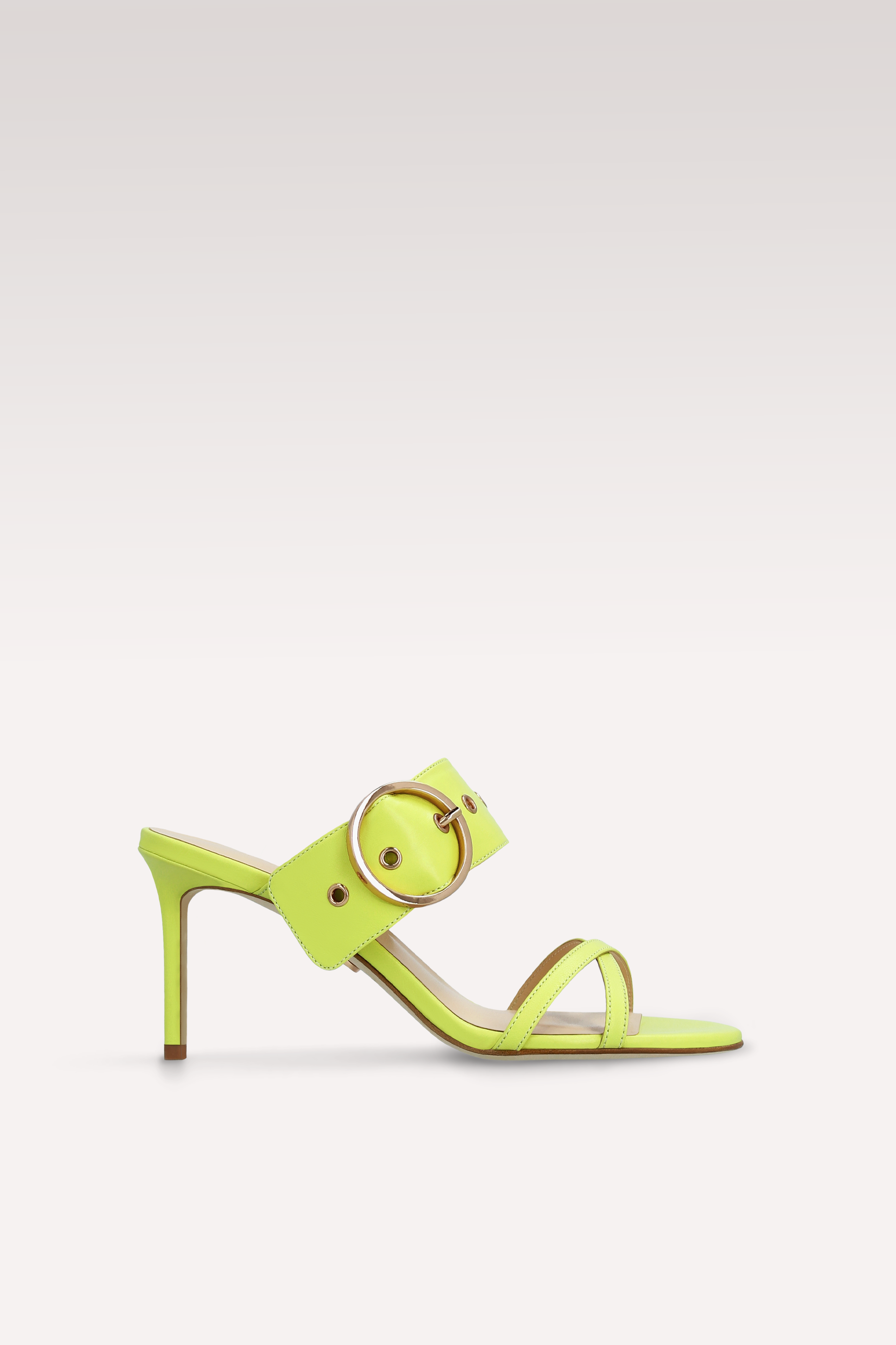 ARIANA YELLOW LEATHER MULES