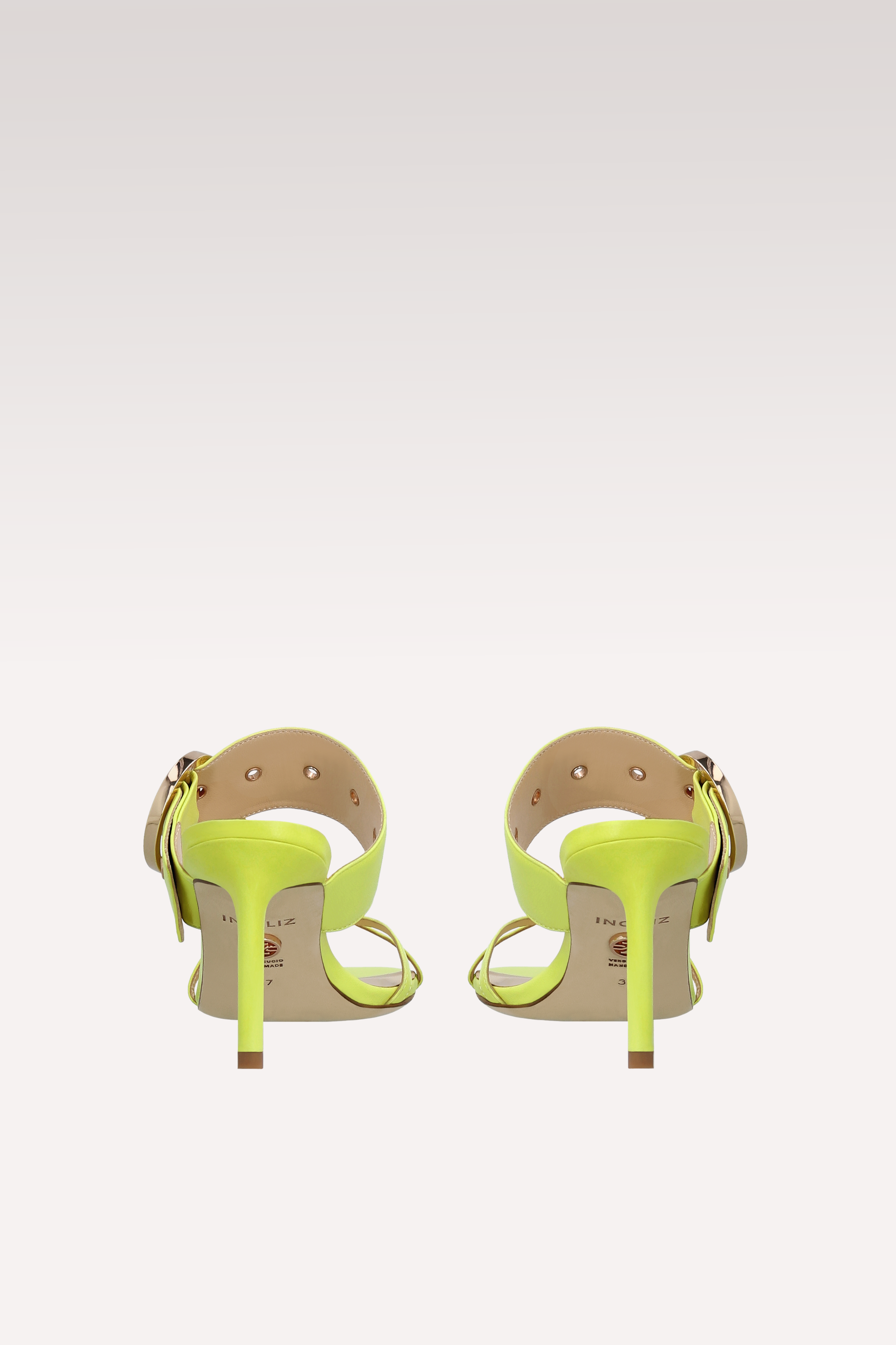 ARIANA YELLOW LEATHER MULES