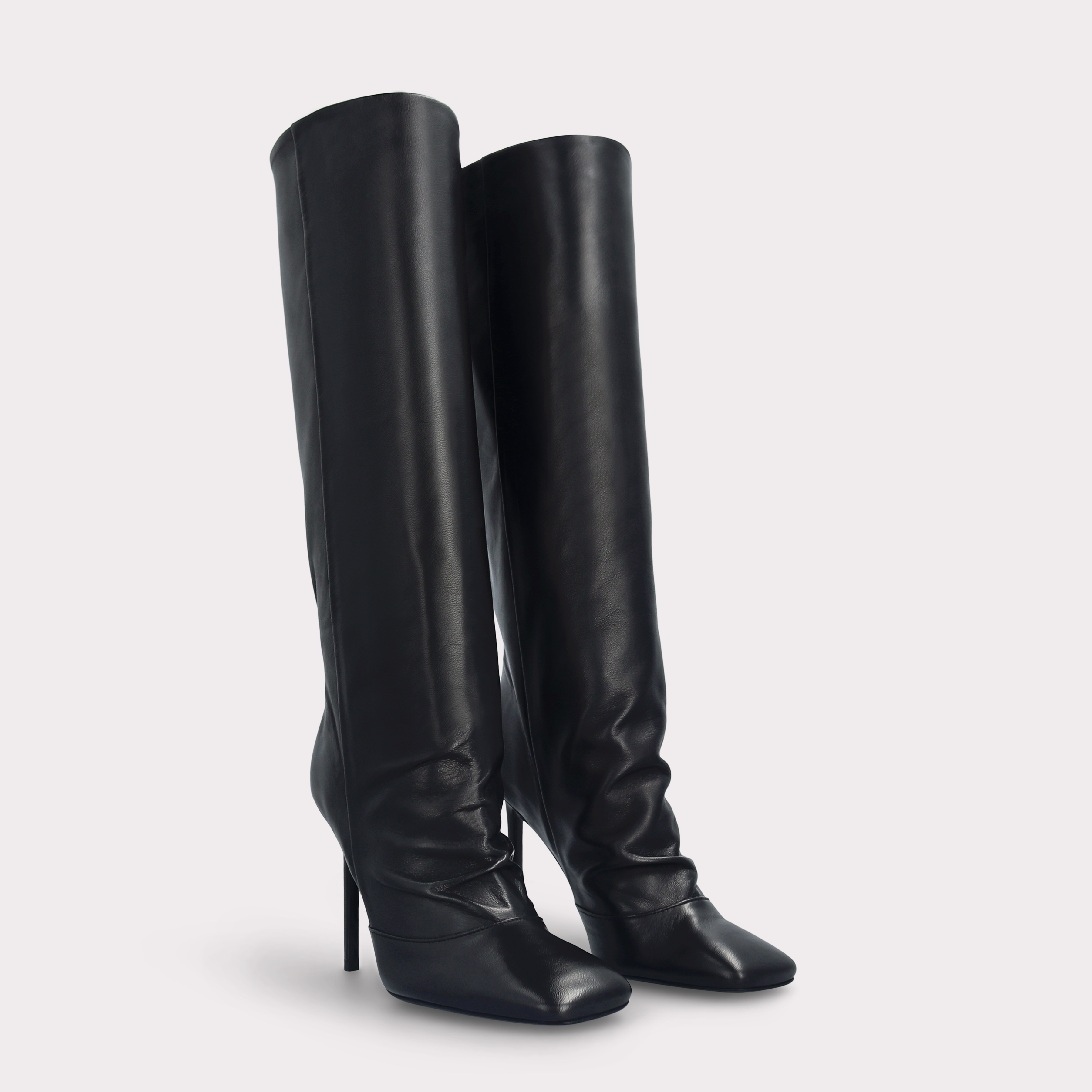 GINEVRA 04 BLACK SMOOTH LEATHER BOOTS