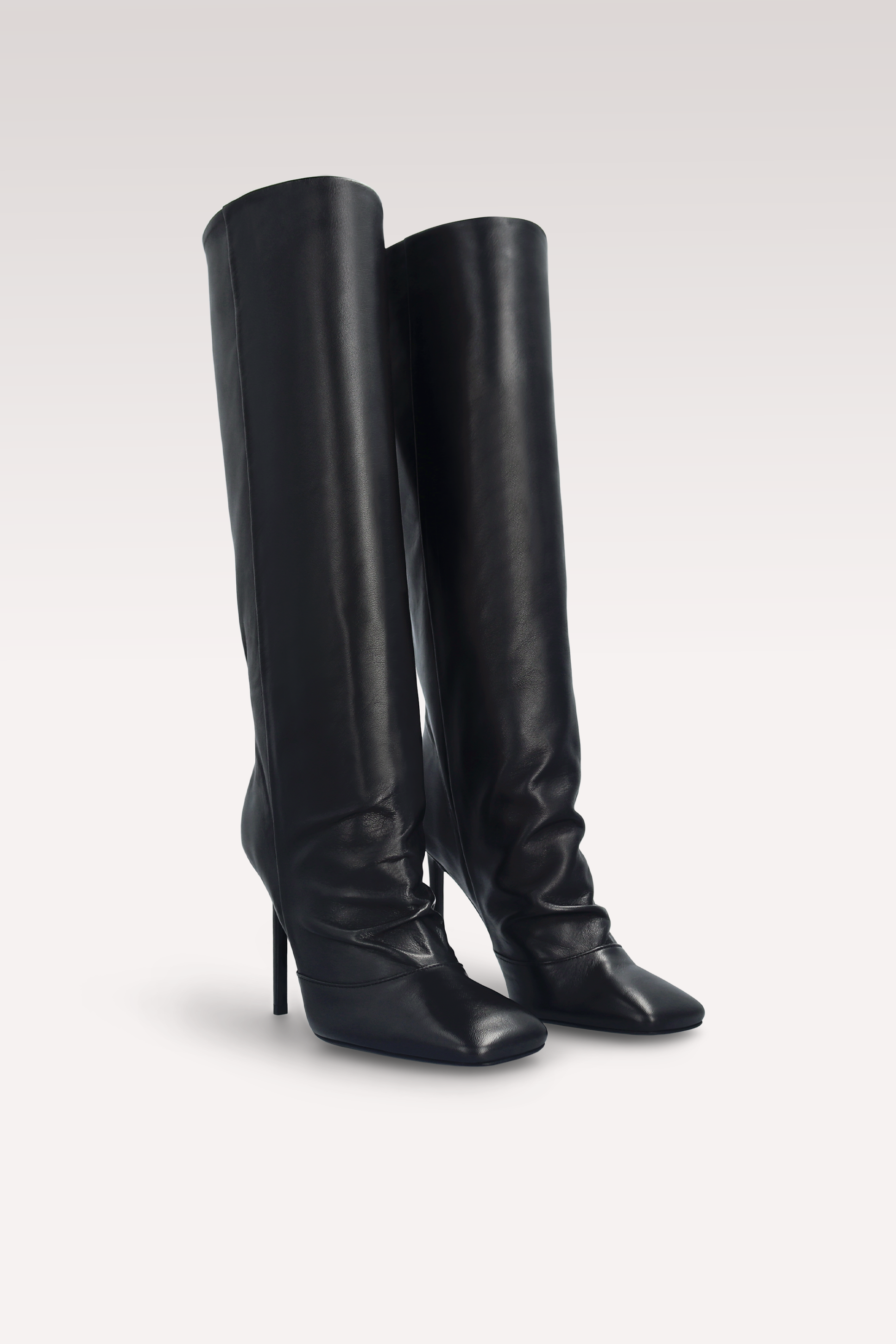 GINEVRA 04 BLACK SMOOTH LEATHER BOOTS