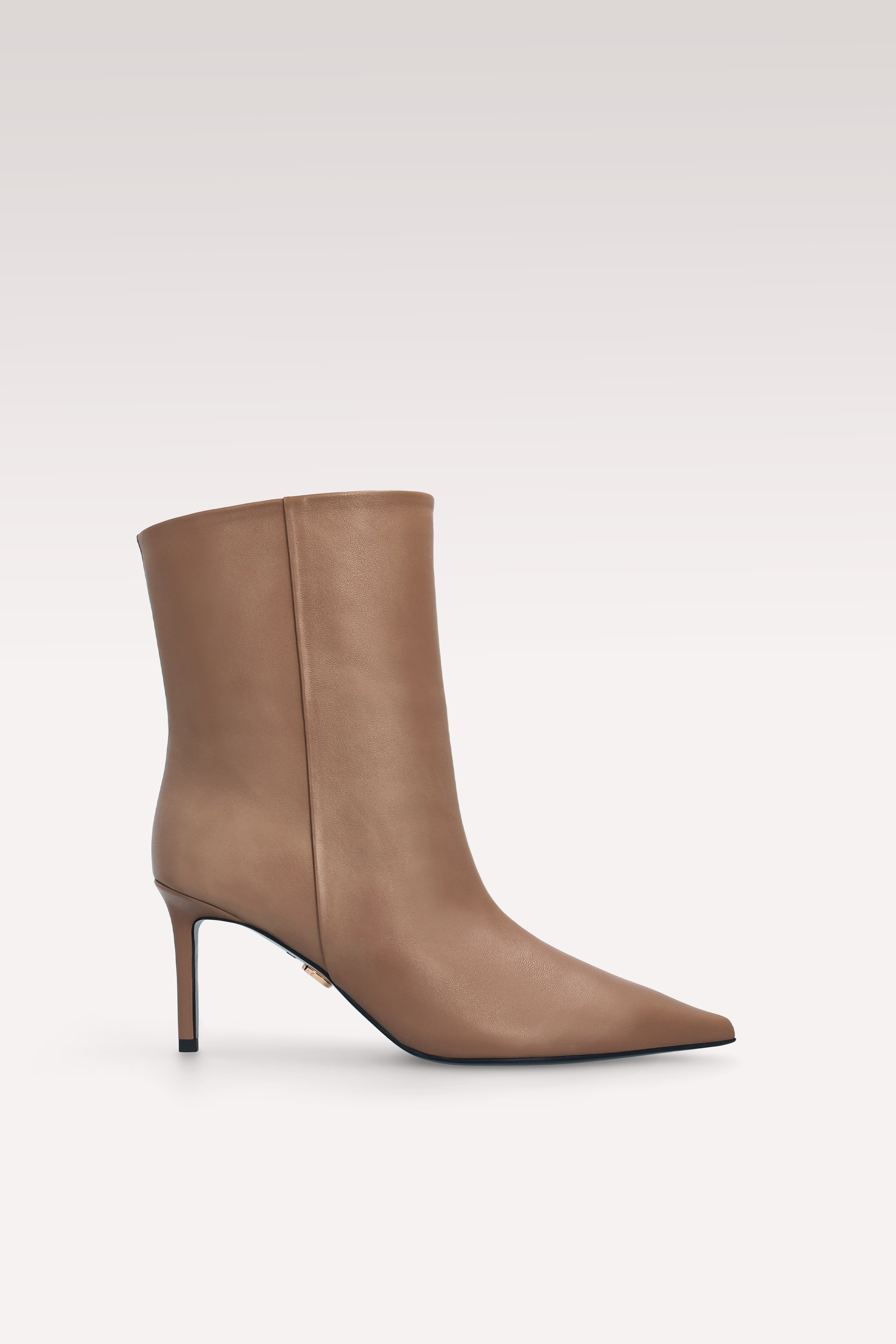 MIA 03 BROWN SMOOTH LEATHER ANKLE BOOTS